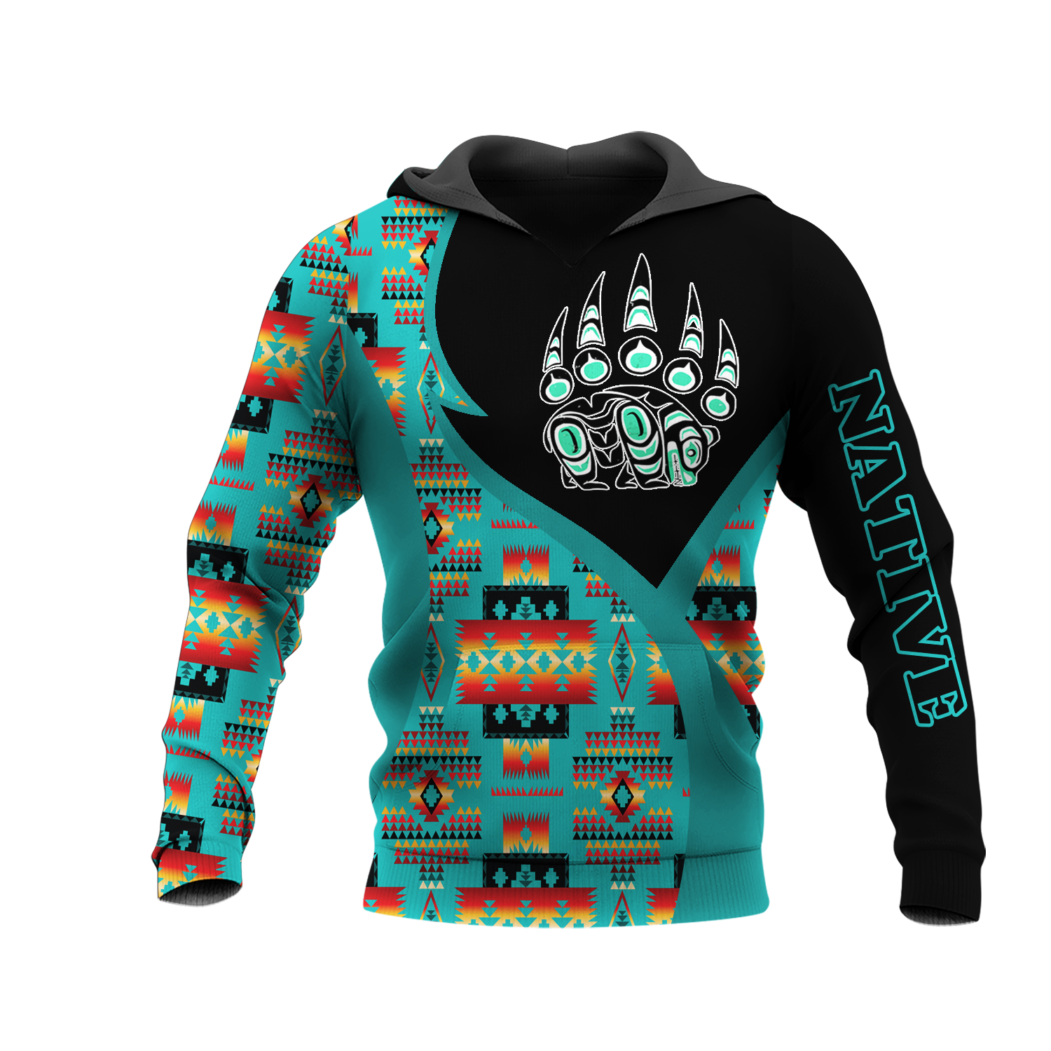 HD0013460 Bear Native American Pride 3D Hoodie