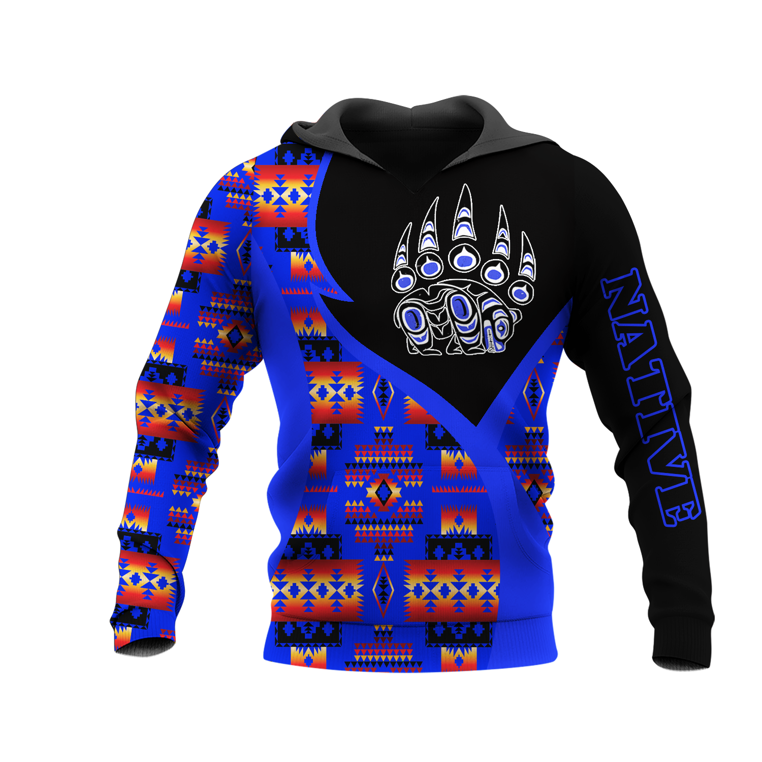 HD0013462 Bear Native American Pride 3D Hoodie