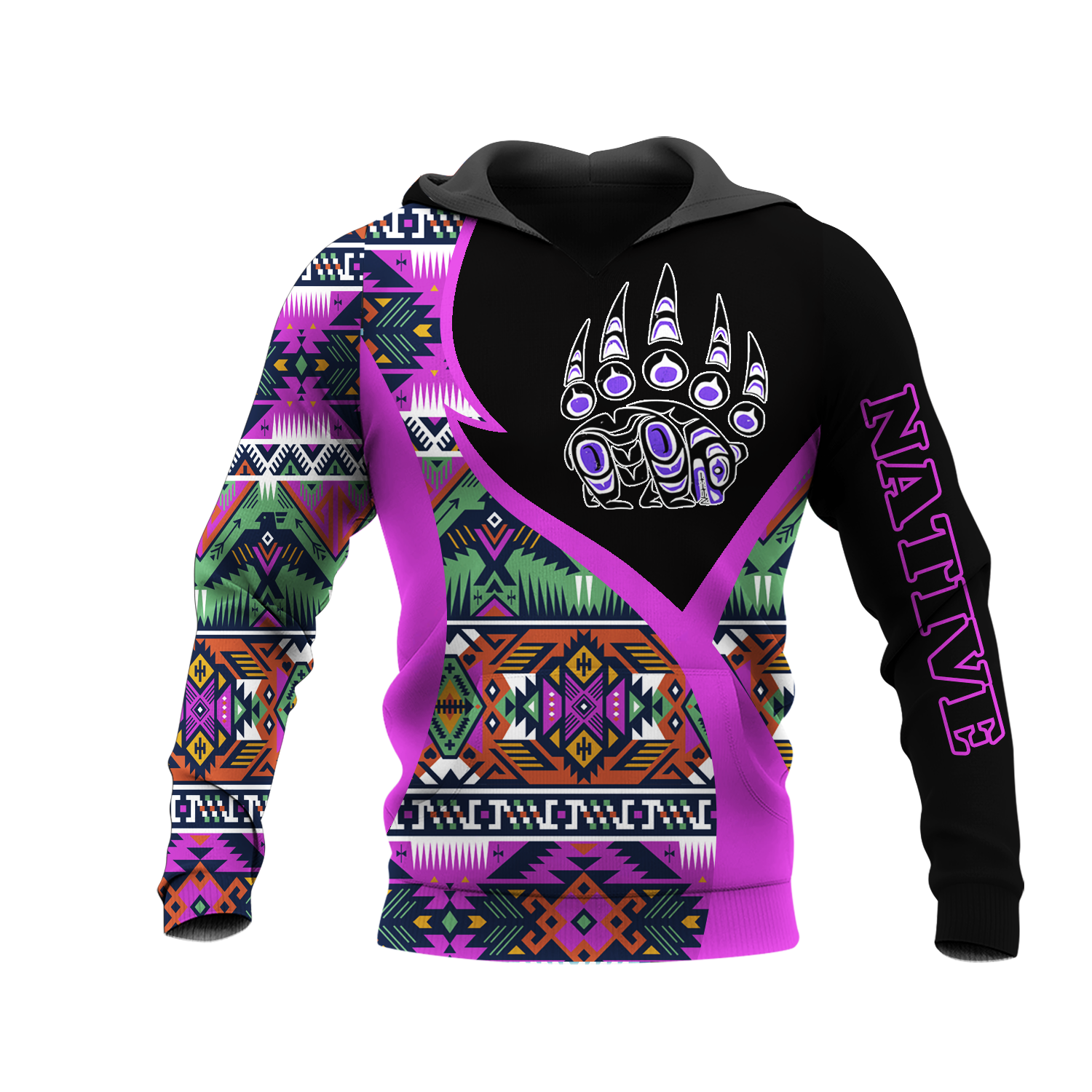 HD0013466 Bear Native American Pride 3D Hoodie