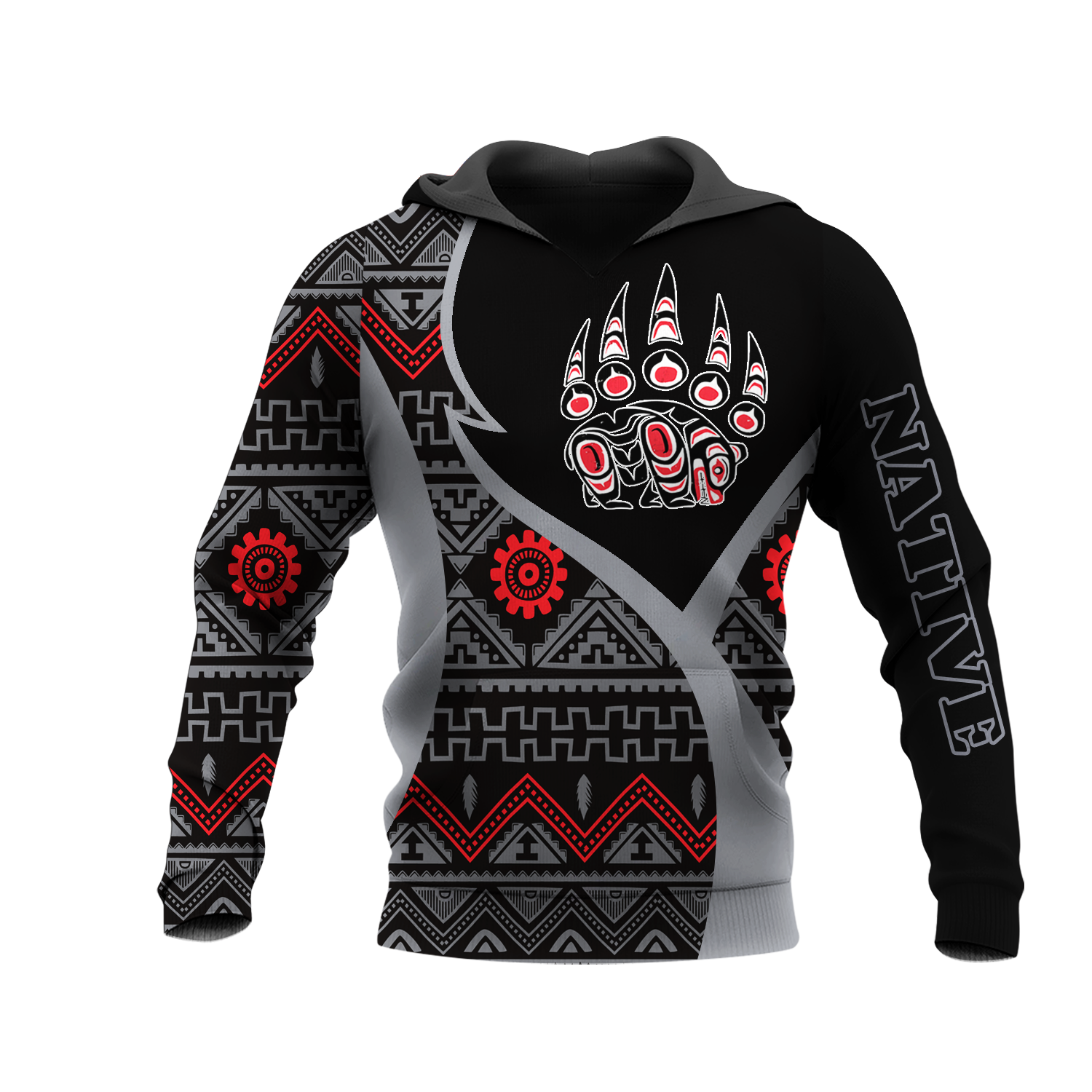 HD0013469 Bear Native American Pride 3D Hoodie
