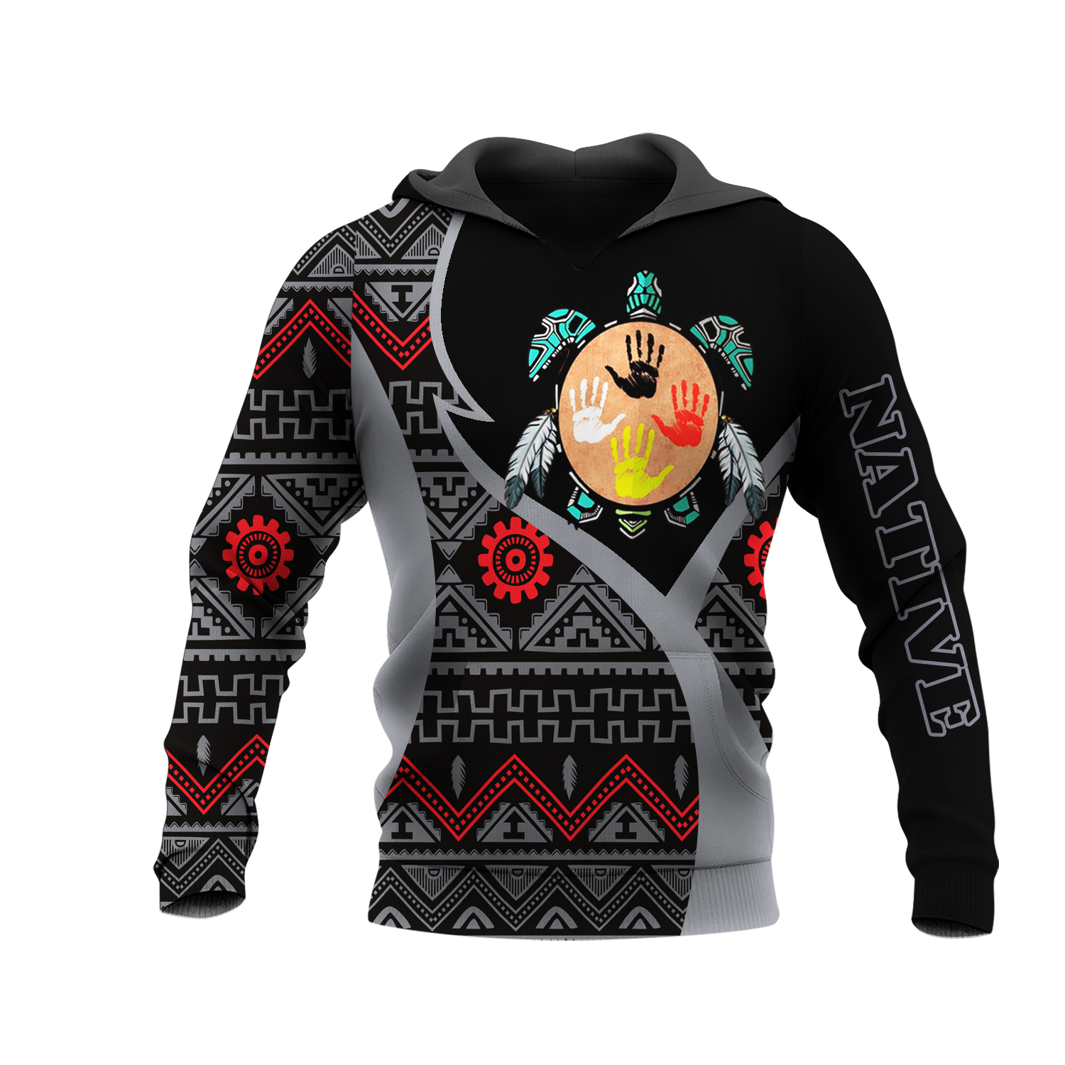HD0013478 Tribal Turtle Native American Pride 3D Hoodie