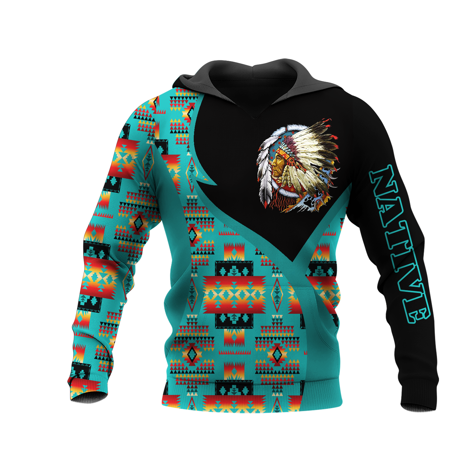 HD0013479 Chief Native American Pride 3D Hoodie
