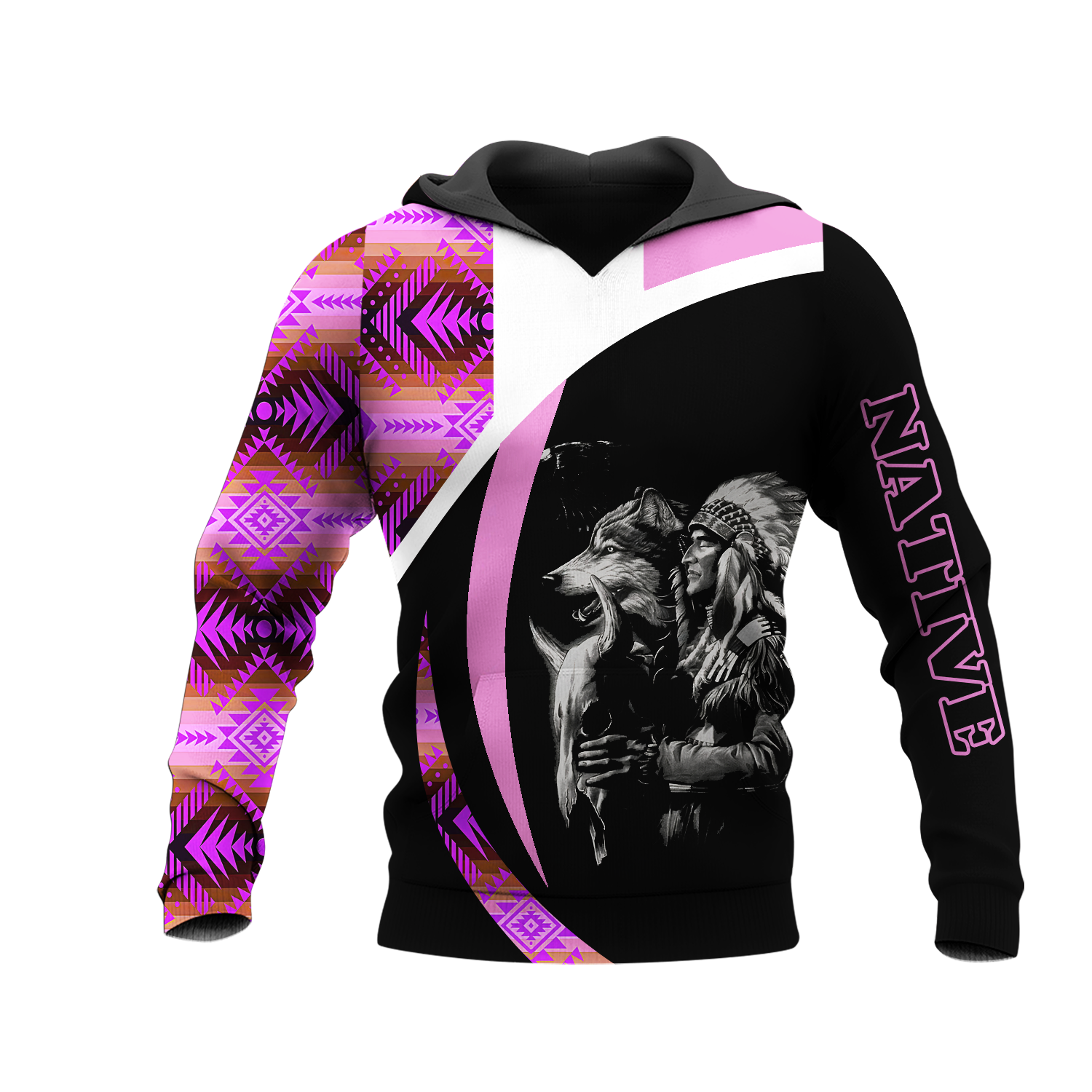 HD0013481 Chief Native American Pride 3D Hoodie