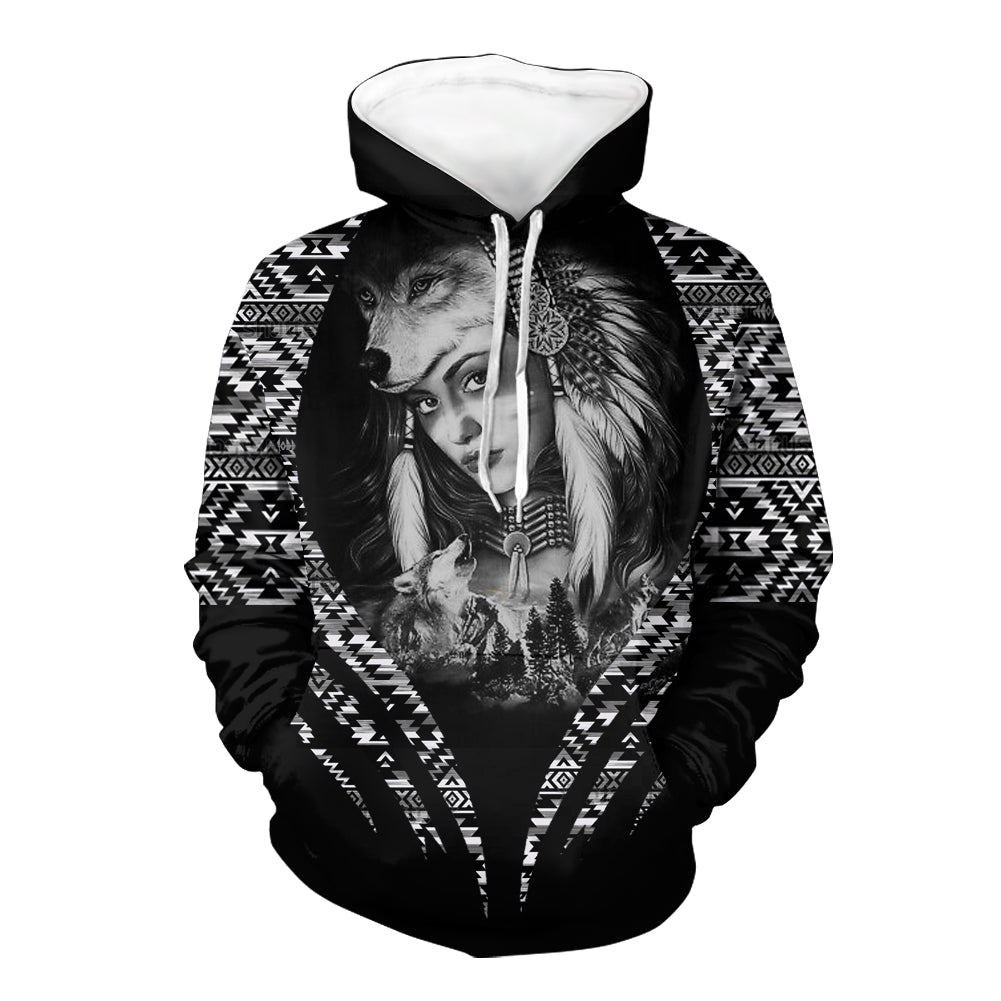 HD00041  Native American Pride  3D Hoodie
