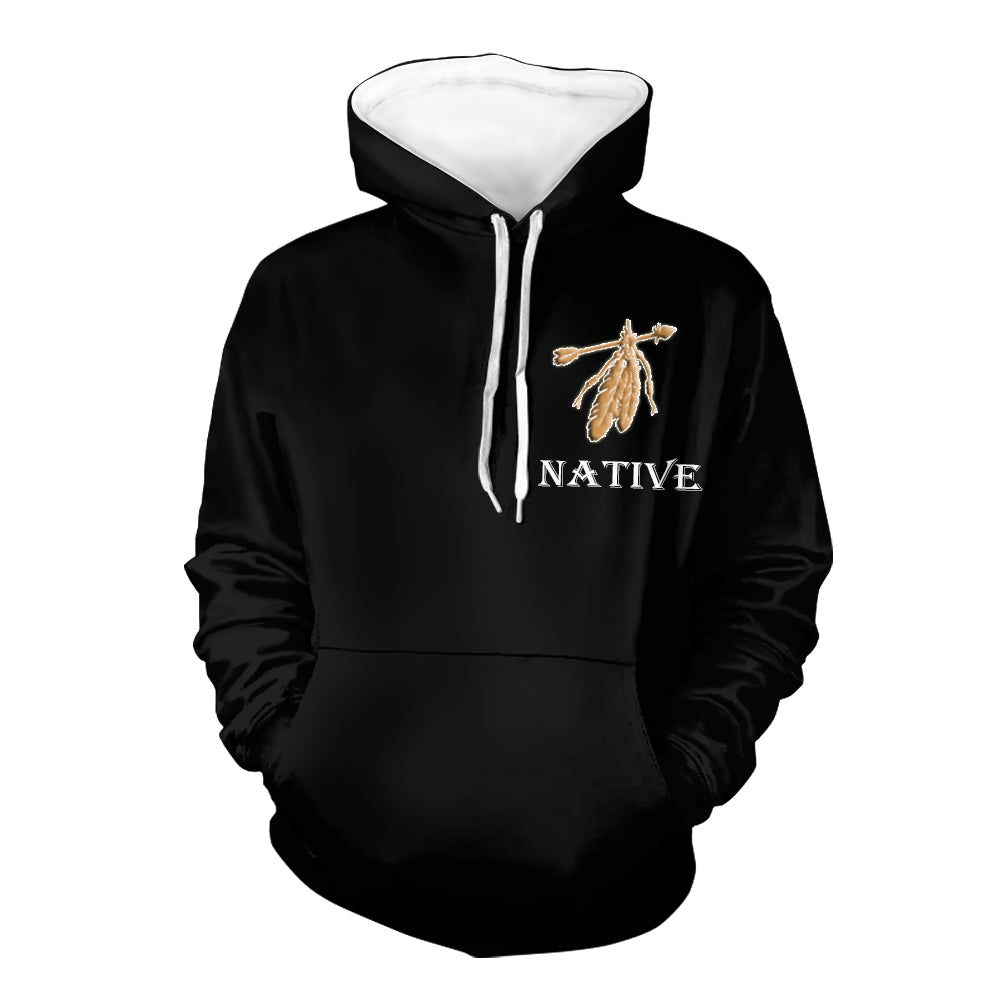 HD00038 Pattern Native American Pride  3D Hoodie