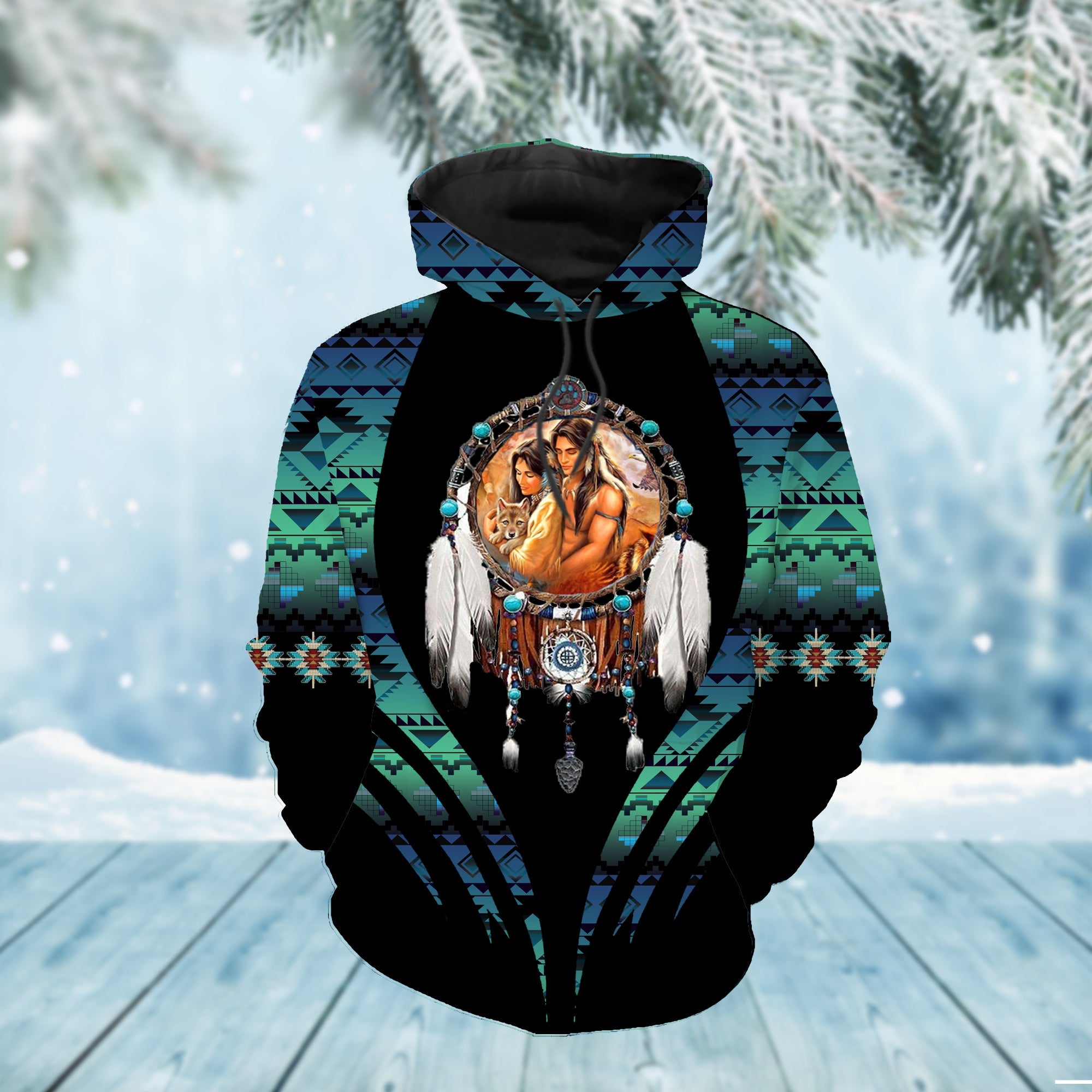 HD000140 Native American Pride  3D Hoodie