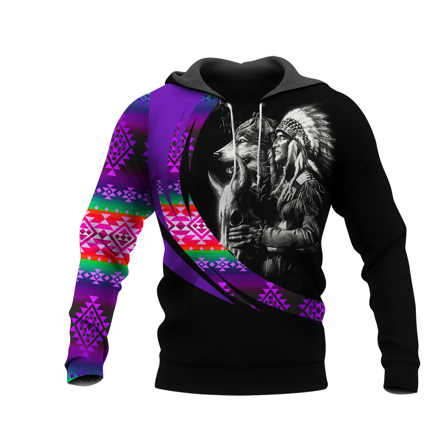 HD000967 Pattern Native Pride 3D Hoodie