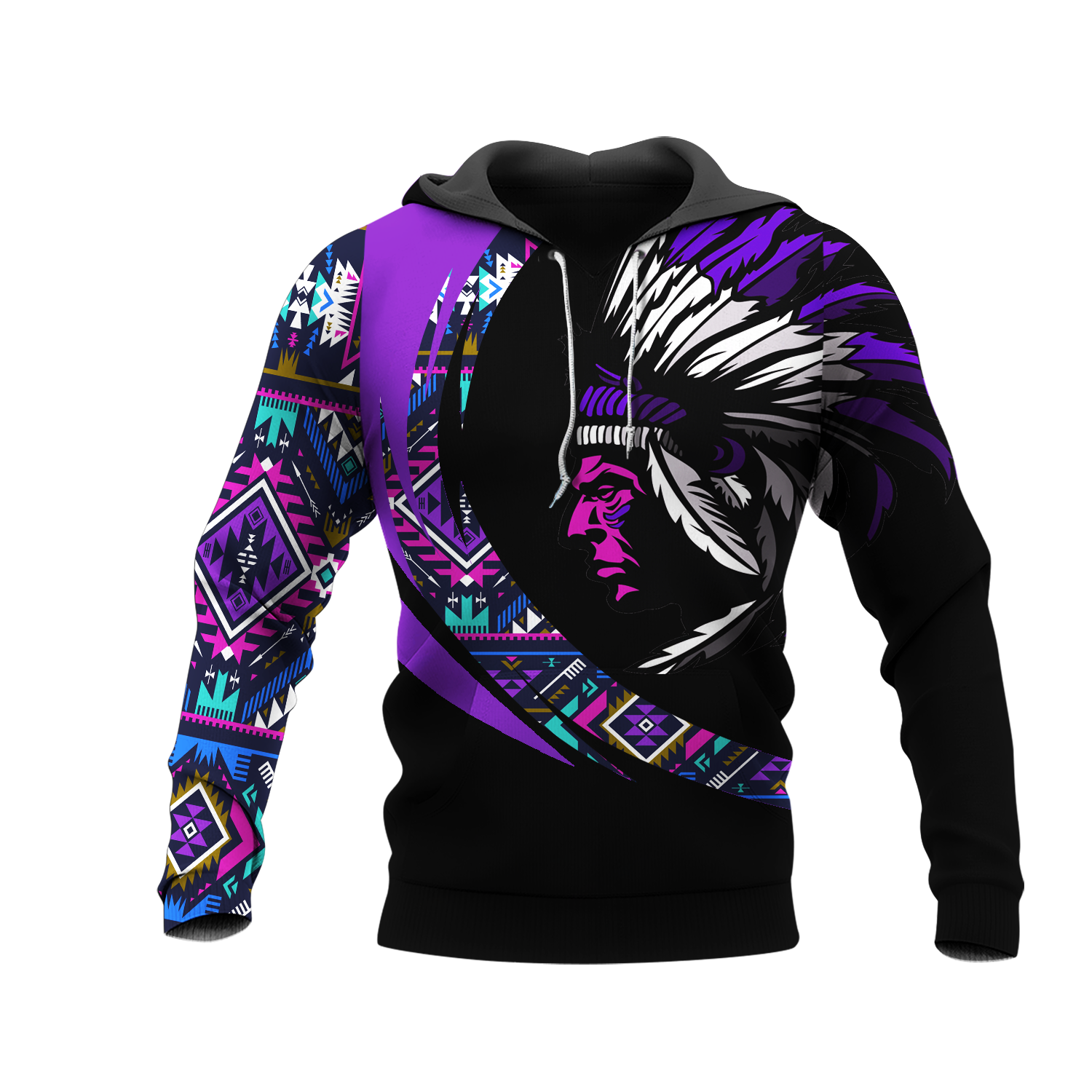 HD001074 Pattern Native Pride 3D Hoodie