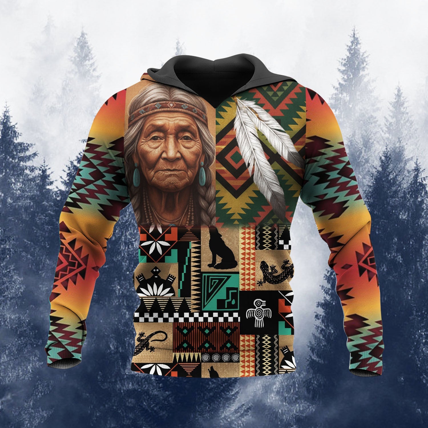 HD251030M01 Chief Native American 3D Hoodie