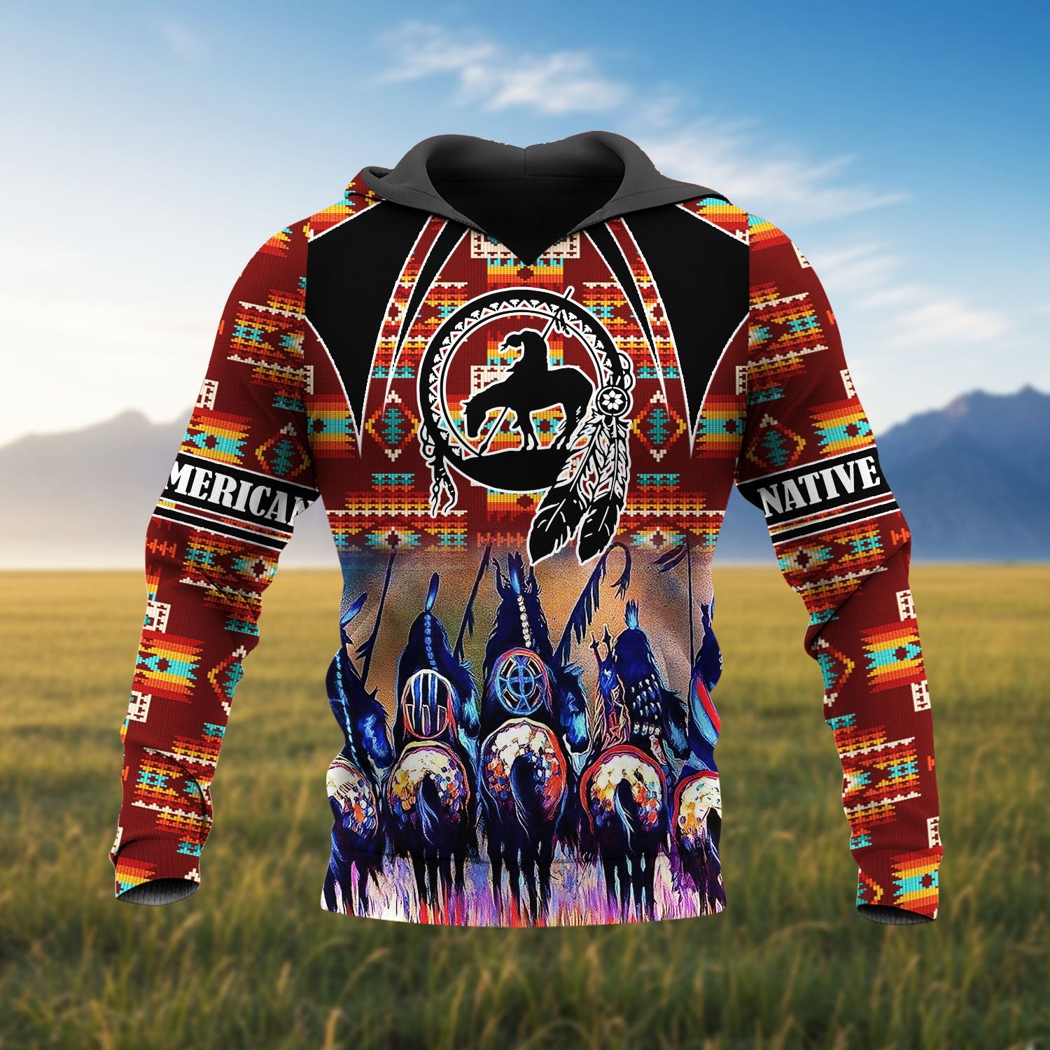 HD251110M11 Trail of Tears Native American 3D Hoodie