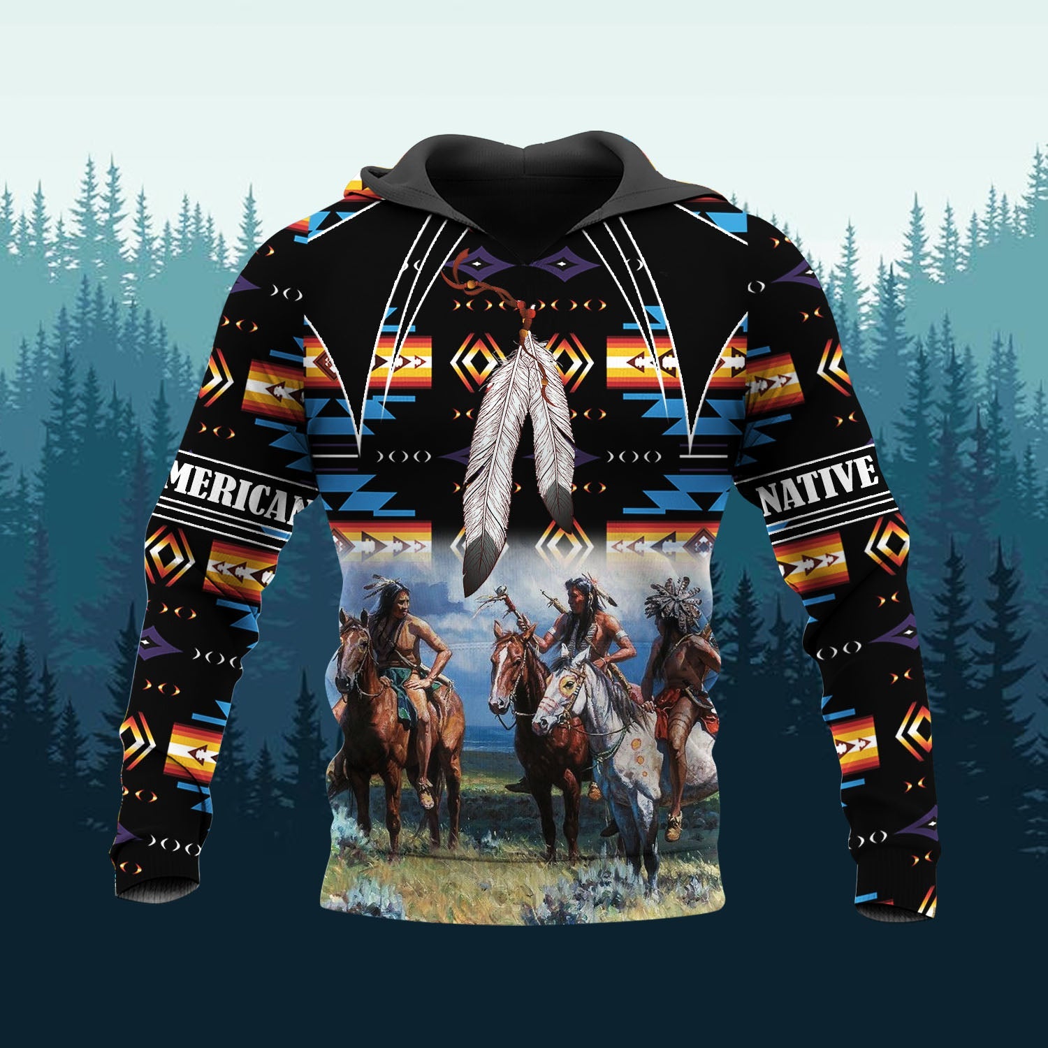 HD251110M15 Chief Native American 3D Hoodie