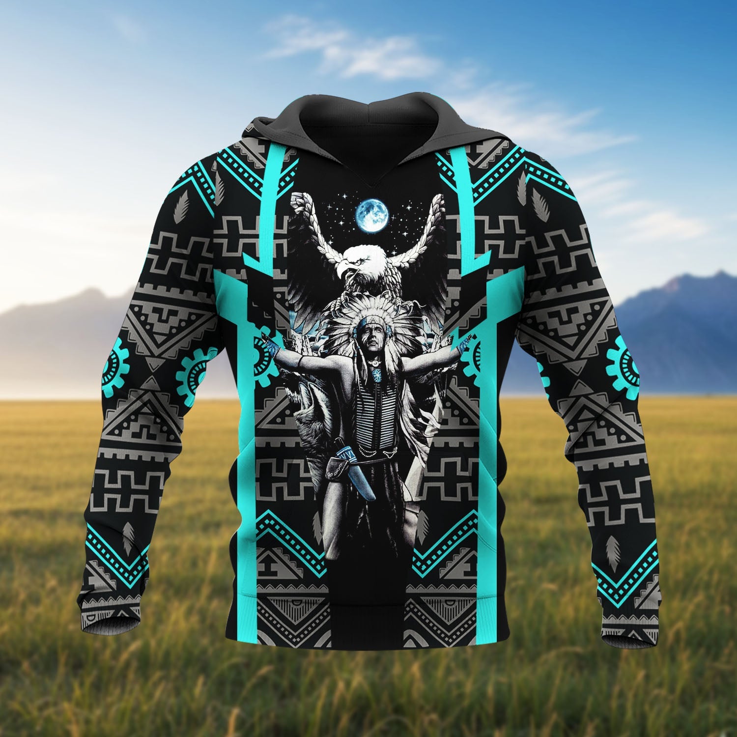 HD260108M12 Chief Native American Pride 3D Hoodie