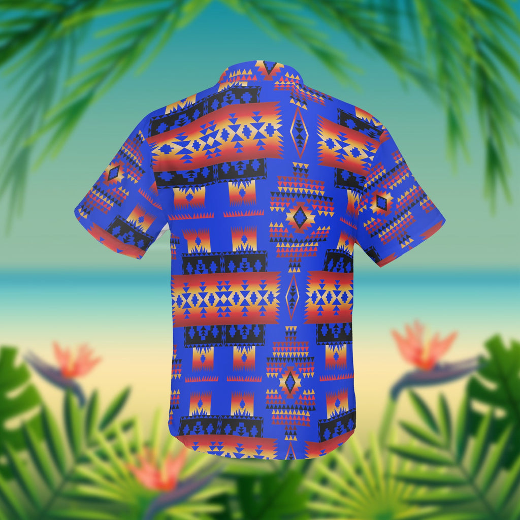 GB-NAT00046-06 Black Native Tribes Pattern Native American Hawaiian Shirt 3D