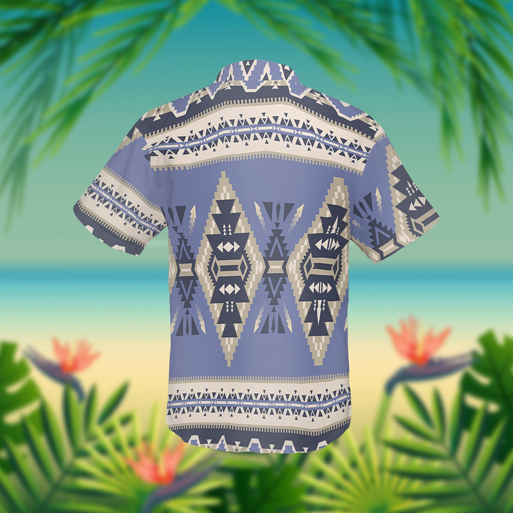 GB-NAT00307 Purple Ethnic Pattern Retro Native American Hawaiian Shirt 3D