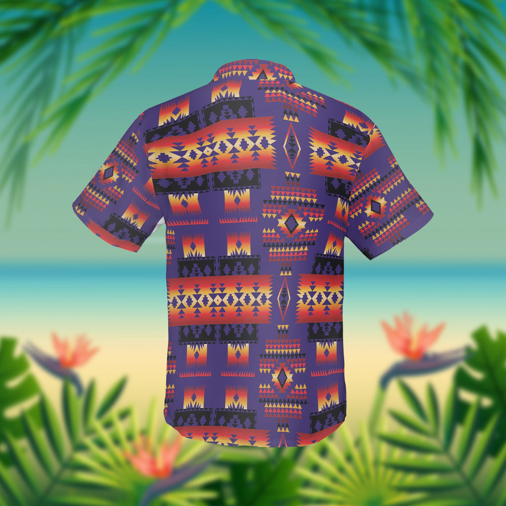GB-NAT00090 Purple Native Tribes Native American Hawaiian Shirt 3D