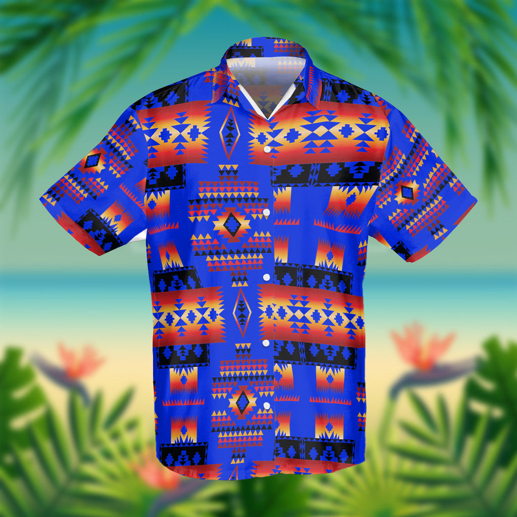 GB-NAT00046-06 Black Native Tribes Pattern Native American Hawaiian Shirt 3D