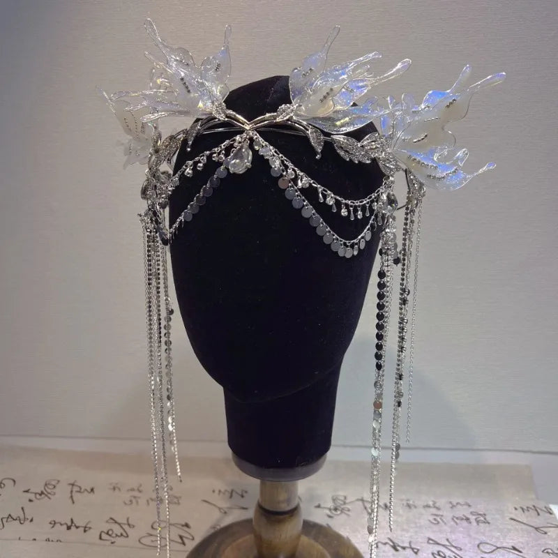Headdress Hair Crown Super Fairy Mermaid Tassel Hair Accessories Headband Wedding Hair Accessories
