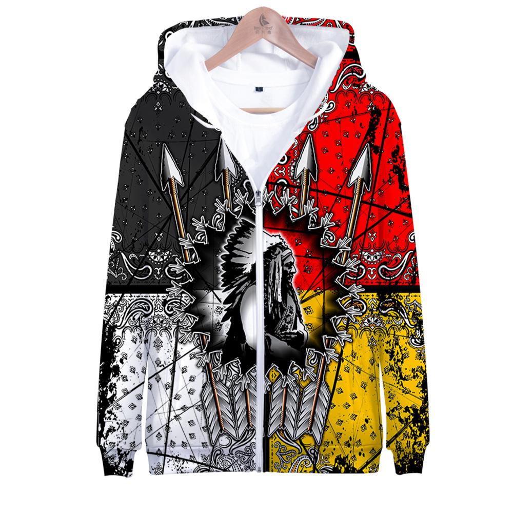 Native American Chief 3D Pullover All Over Hoodie