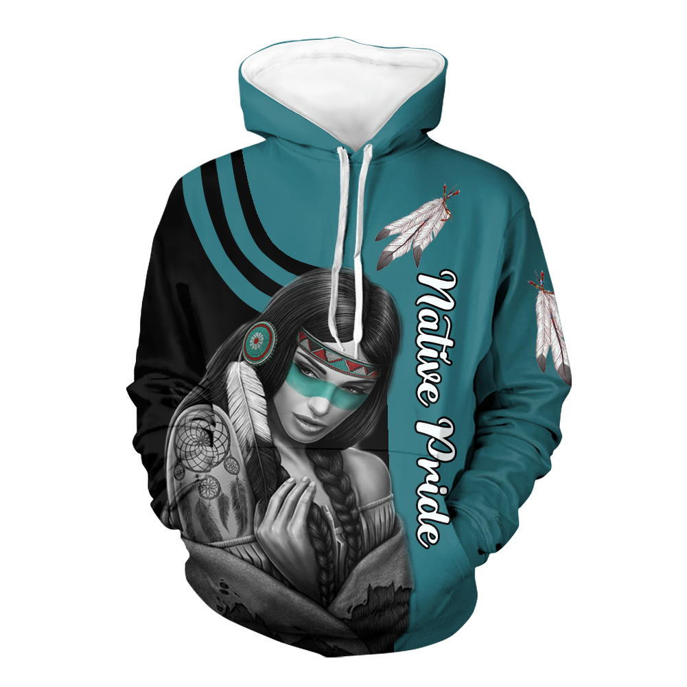 HD00061 Native American Pride  3D Hoodie
