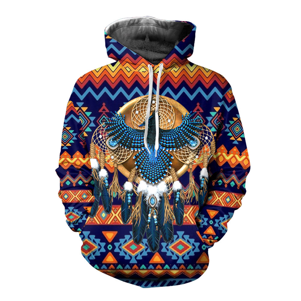 HD1112 Mandala Thunderbird Native American 3D Hoodie