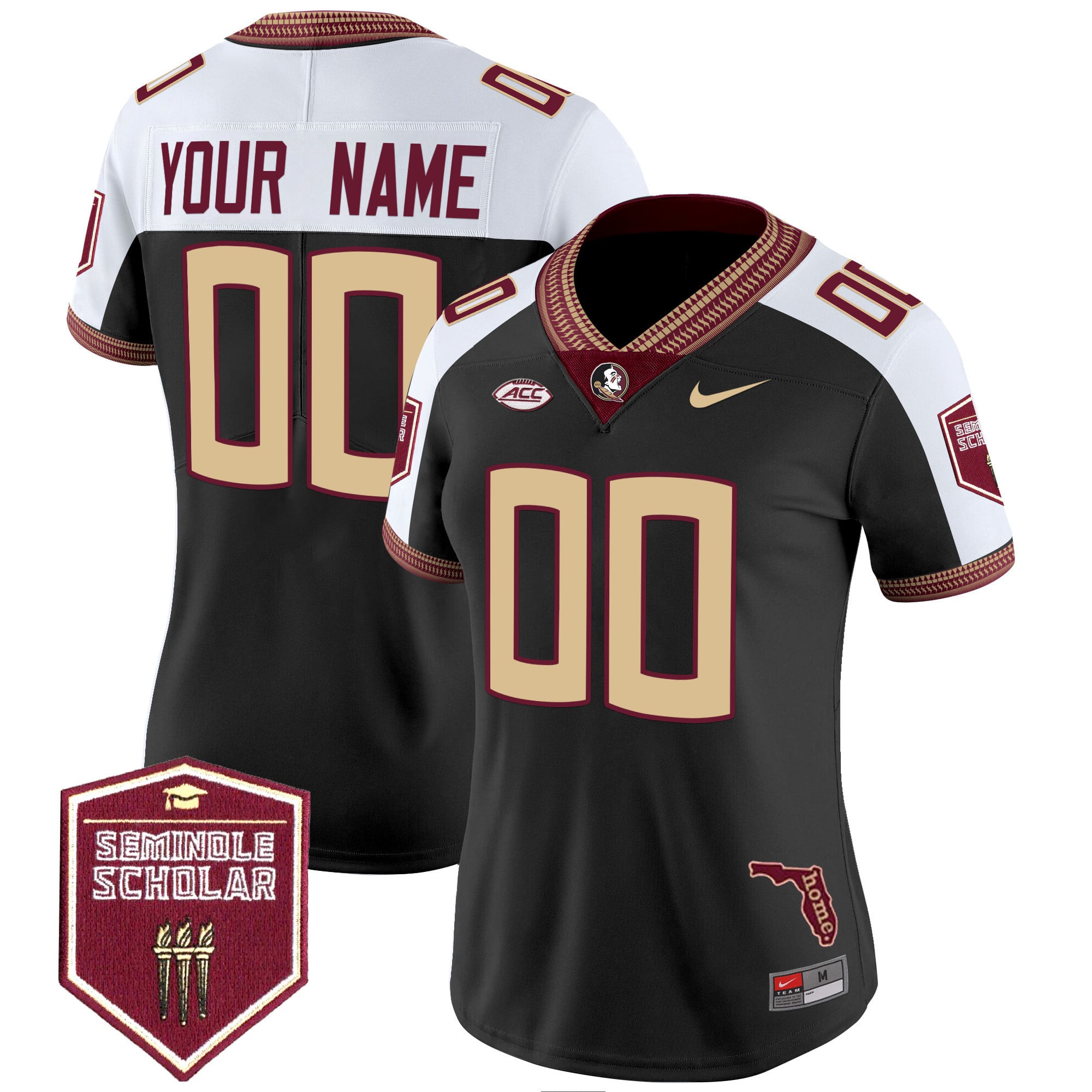 Florida State Seminoles 2025 Seminole Scholar Patch Vapor Limited Custom Jersey - All Stitched