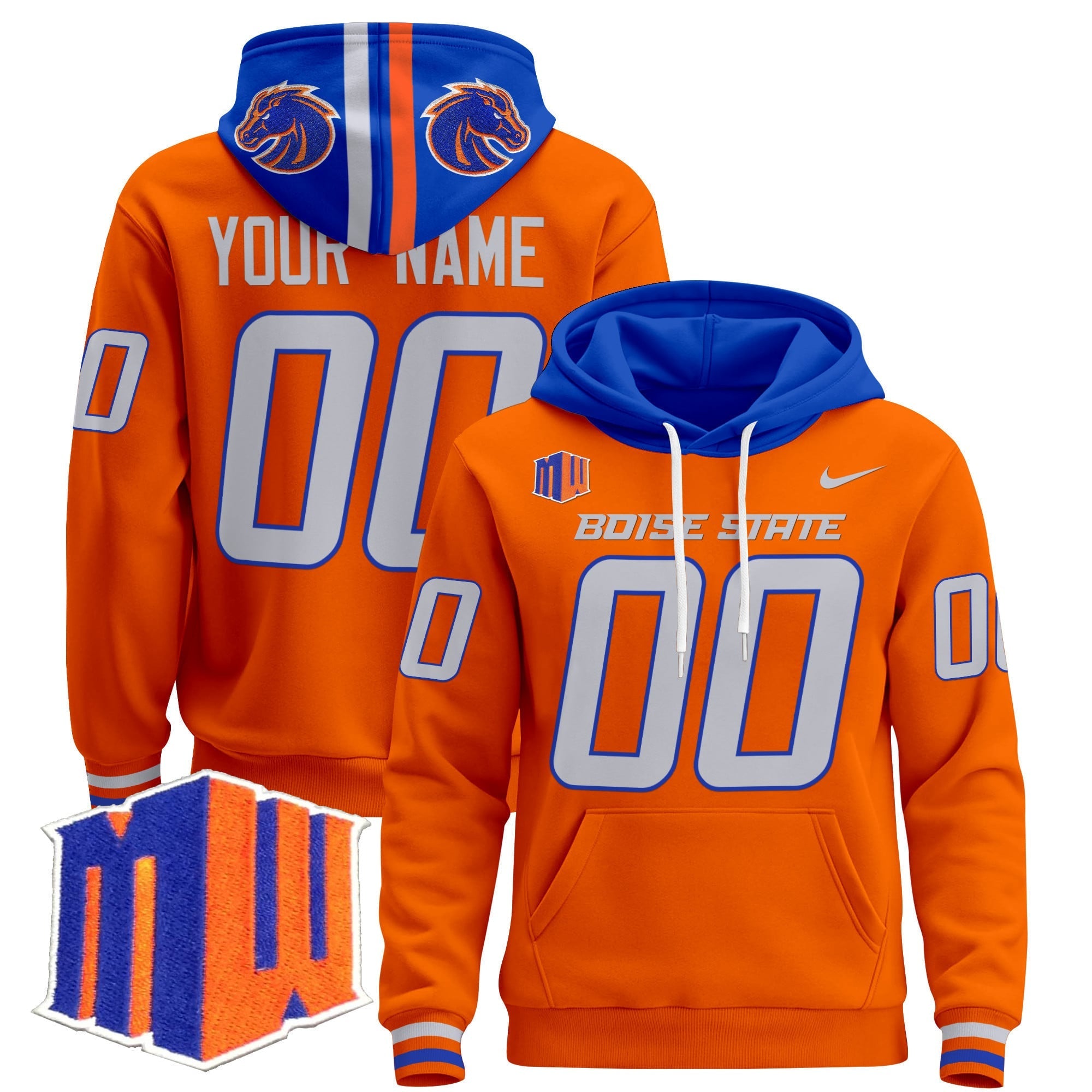 Boise State Broncos 2024 Custom Pullover Hoodie