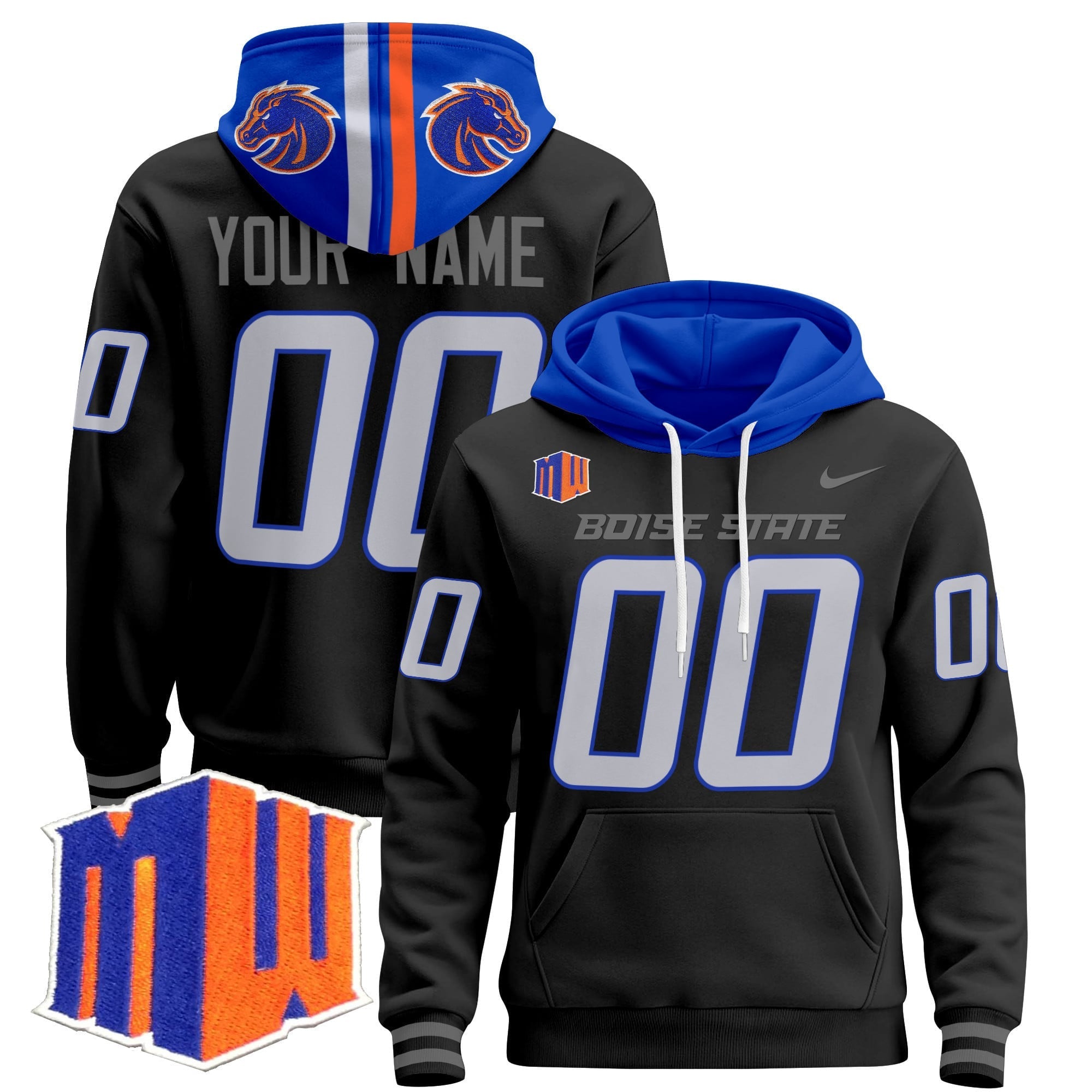 Boise State Broncos 2024 Custom Pullover Hoodie