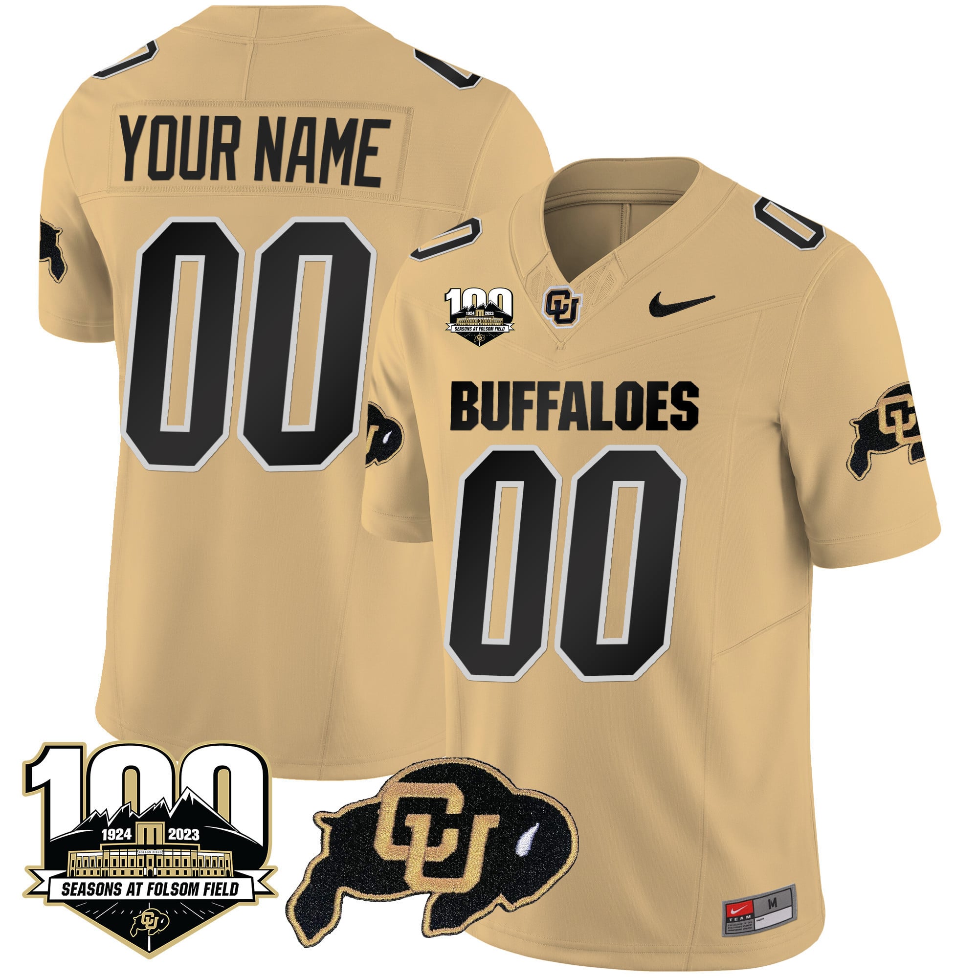 Colorado Buffaloes 100 Seasons Patch Vapor Limited Custom Jersey - All Stitched