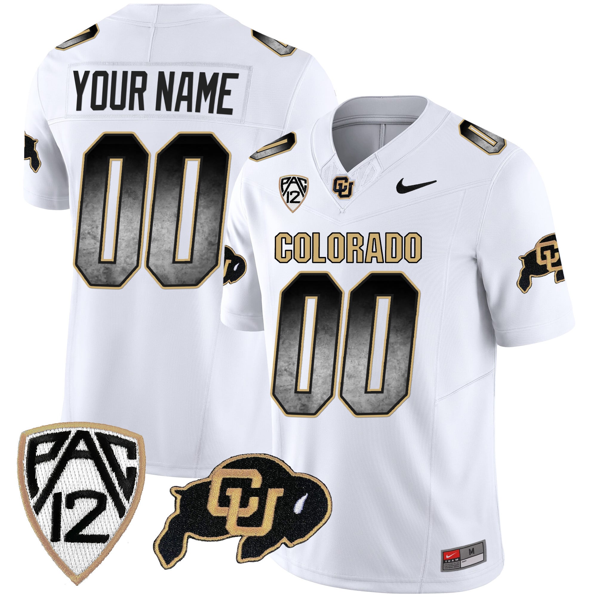 Colorado Buffaloes Arch Smoke Vapor Custom Jersey - All Stitched