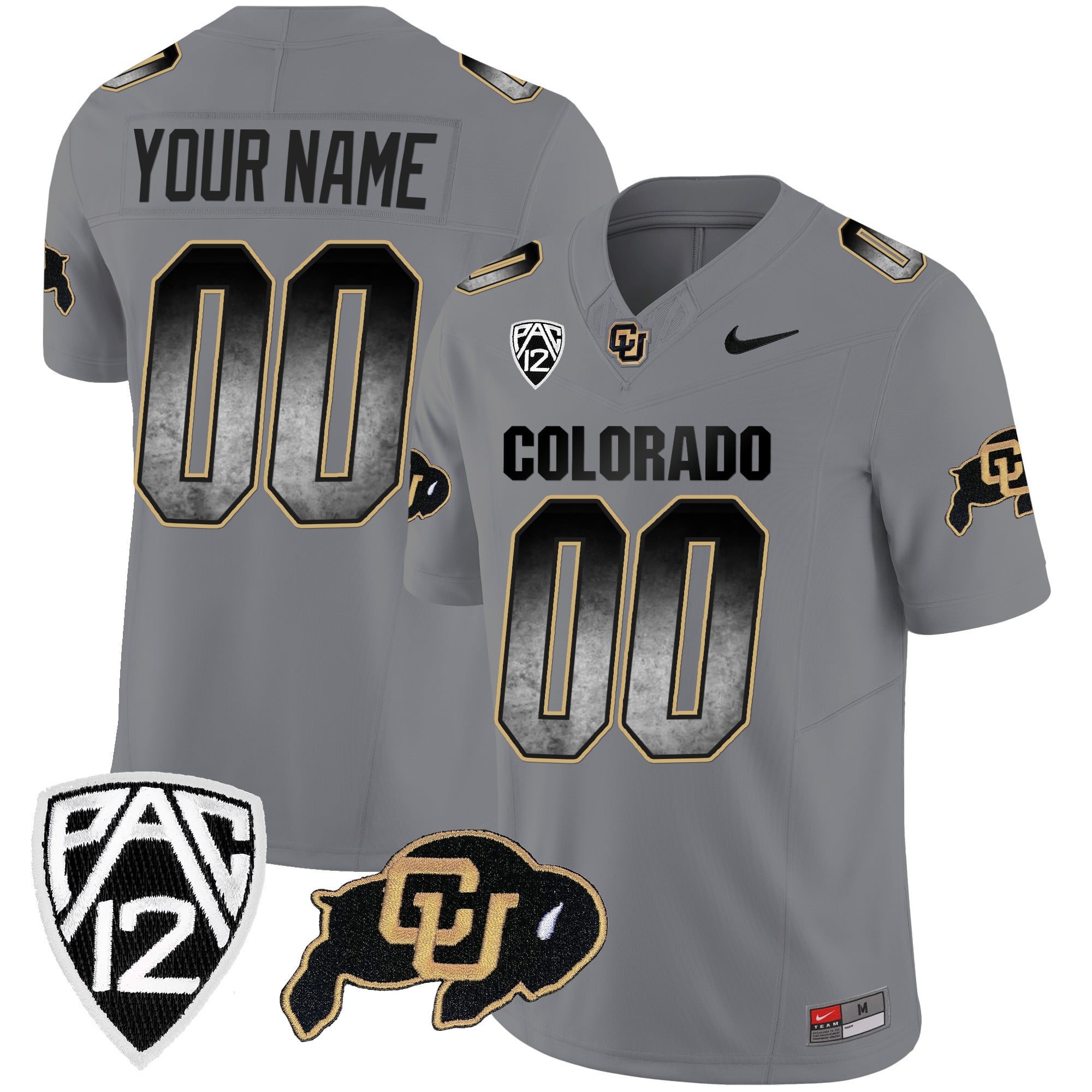 Colorado Buffaloes Arch Smoke Vapor Custom Jersey - All Stitched