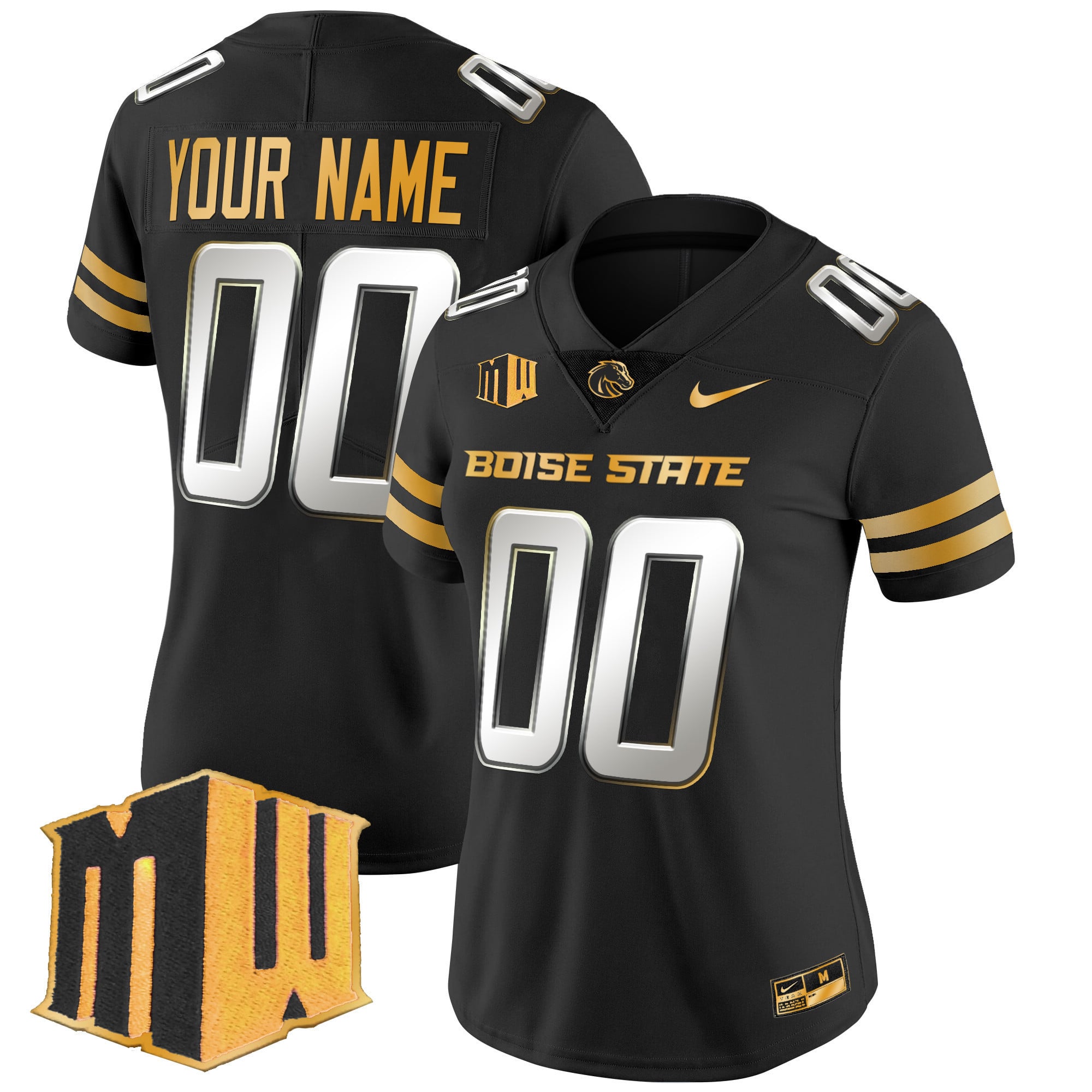 Boise State Broncos 2024 Gold Vapor Limited Custom Jersey - All Stitched