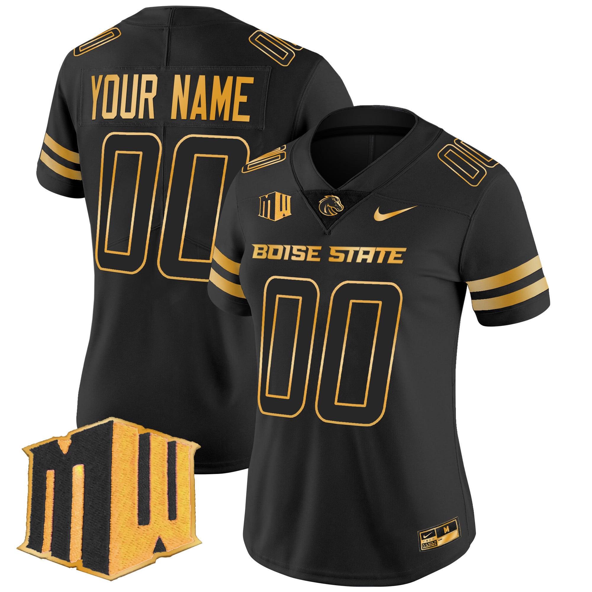 Boise State Broncos 2024 Gold Vapor Limited Custom Jersey - All Stitched