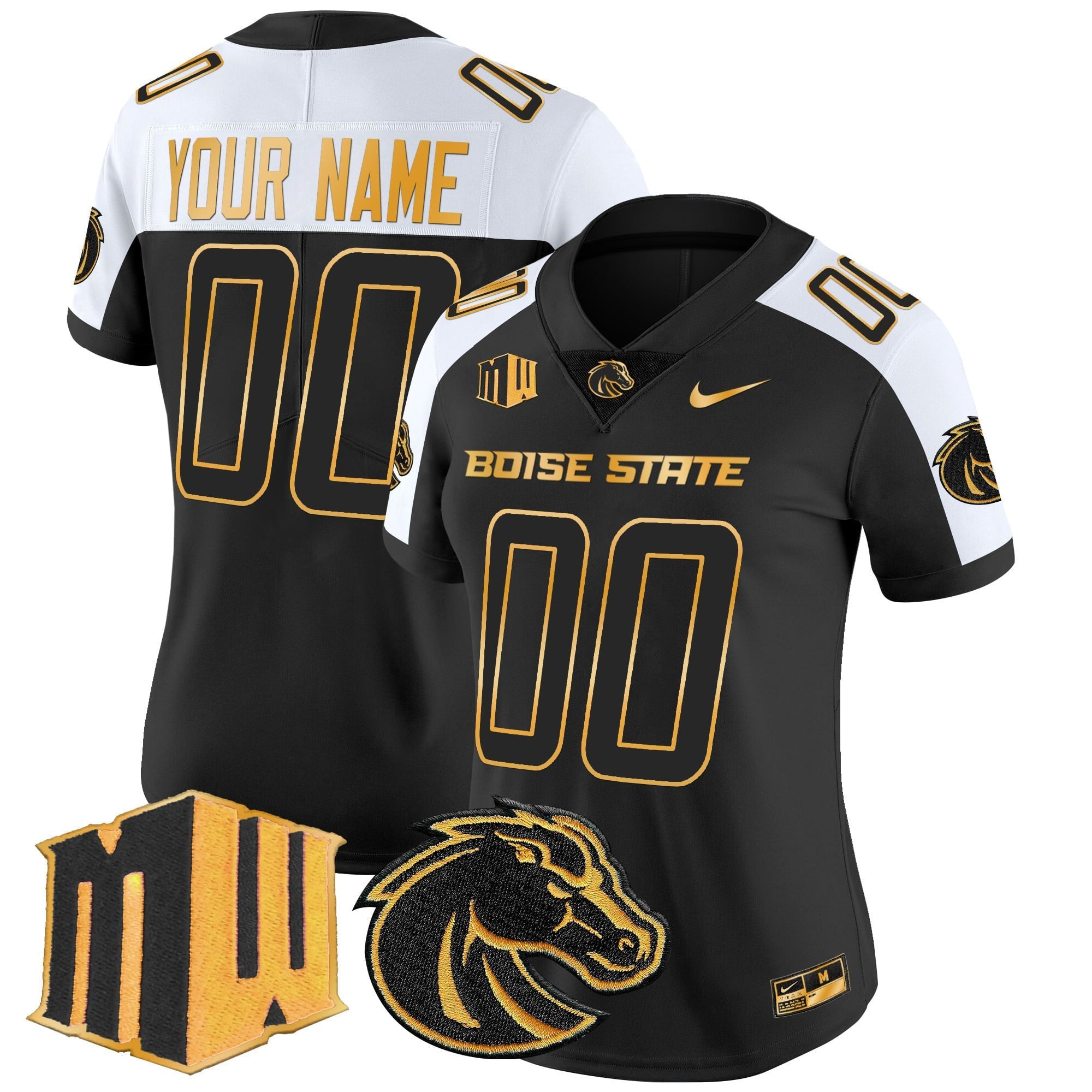 Boise State Broncos 2024 Gold Vapor Limited Custom Jersey - All Stitched