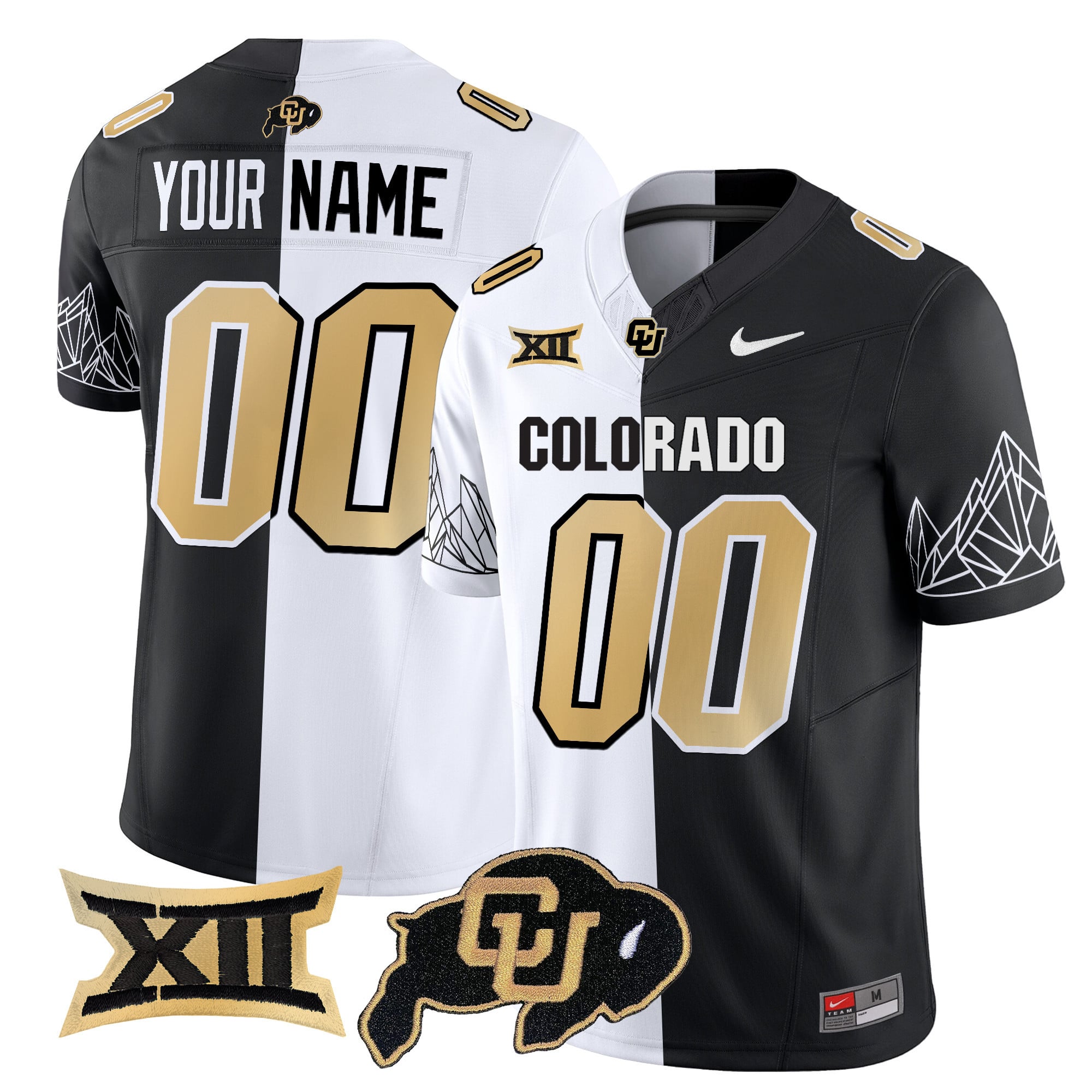 Custom Name/Gender Colorado Buffaloes Vapor Limited Jersey V3 - Big 12 XII Patch - All Stitched