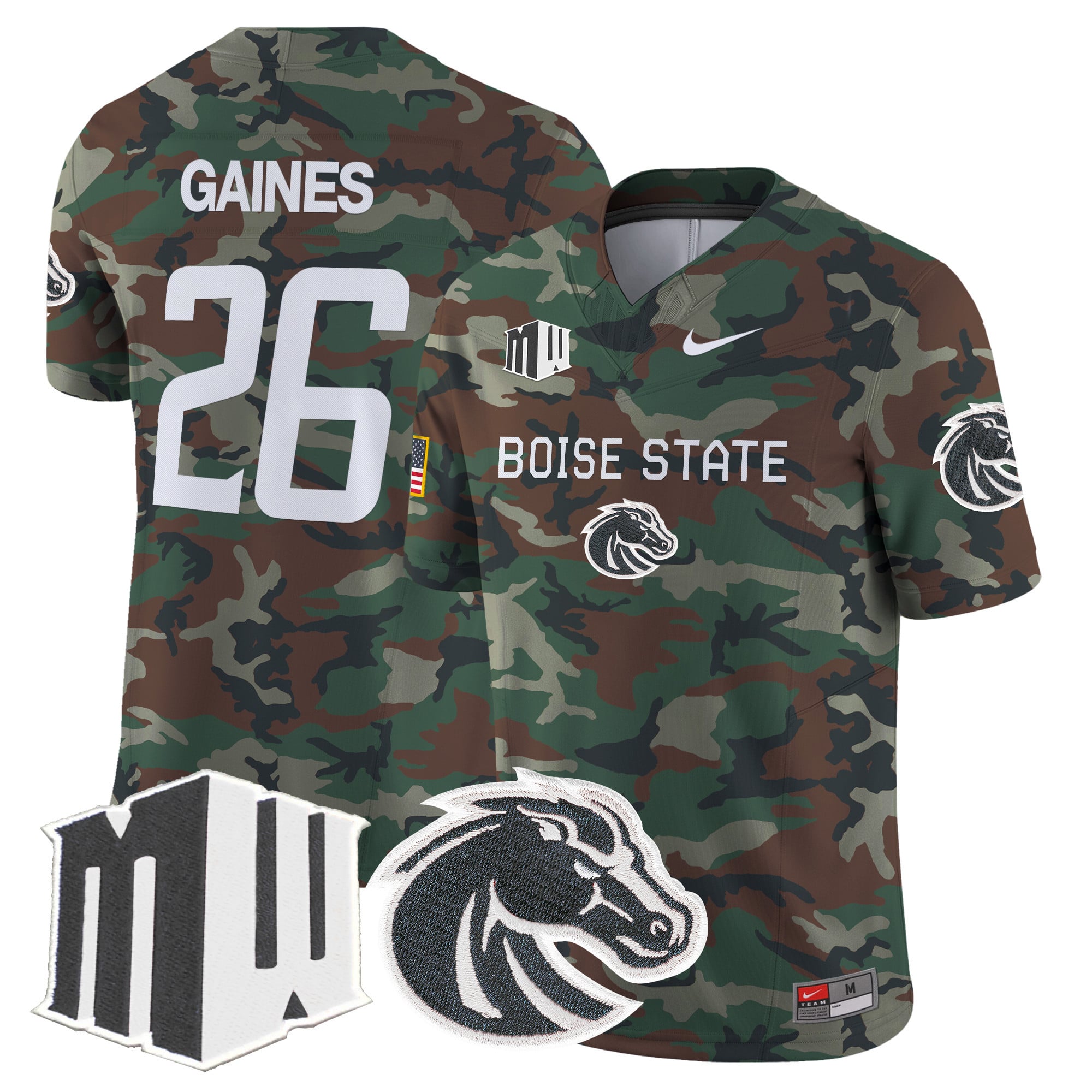 Boise State Broncos 2024 Military Vapor Limited Jersey - All Stitched