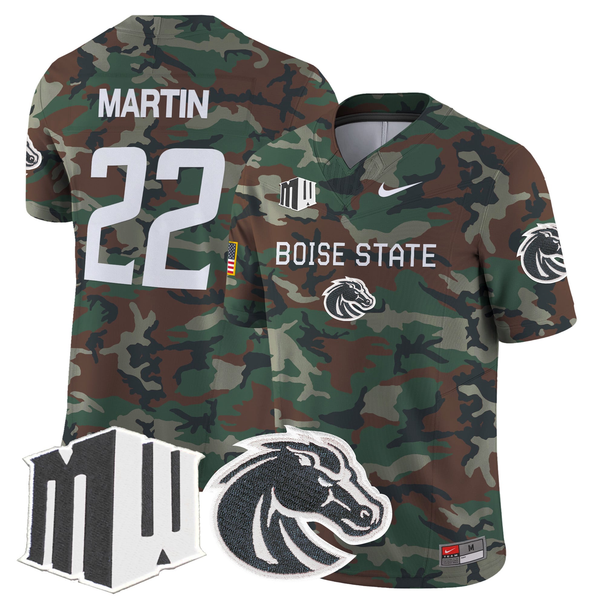 Boise State Broncos 2024 Military Vapor Limited Jersey - All Stitched