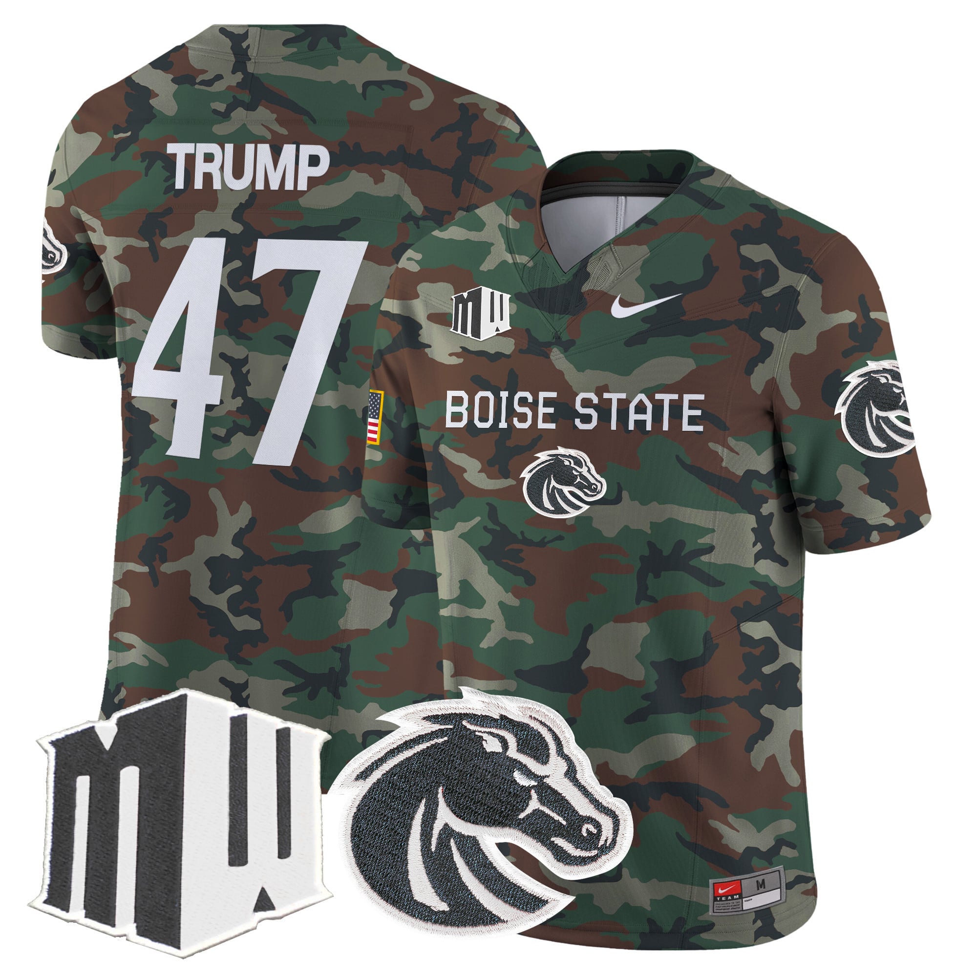Boise State Broncos 2024 Military Vapor Limited Jersey - All Stitched