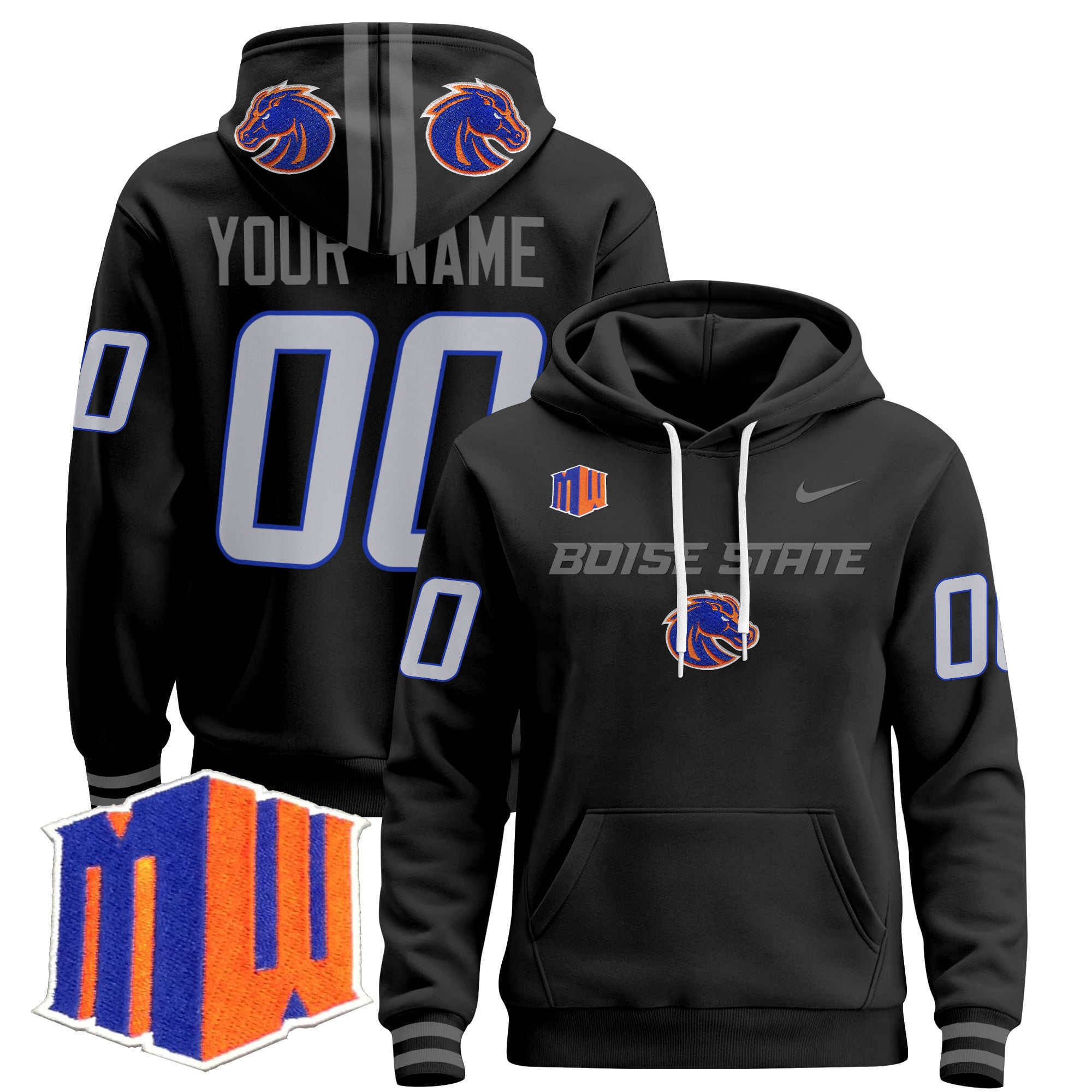 Boise State Broncos 2024 Custom Pullover Hoodie V3
