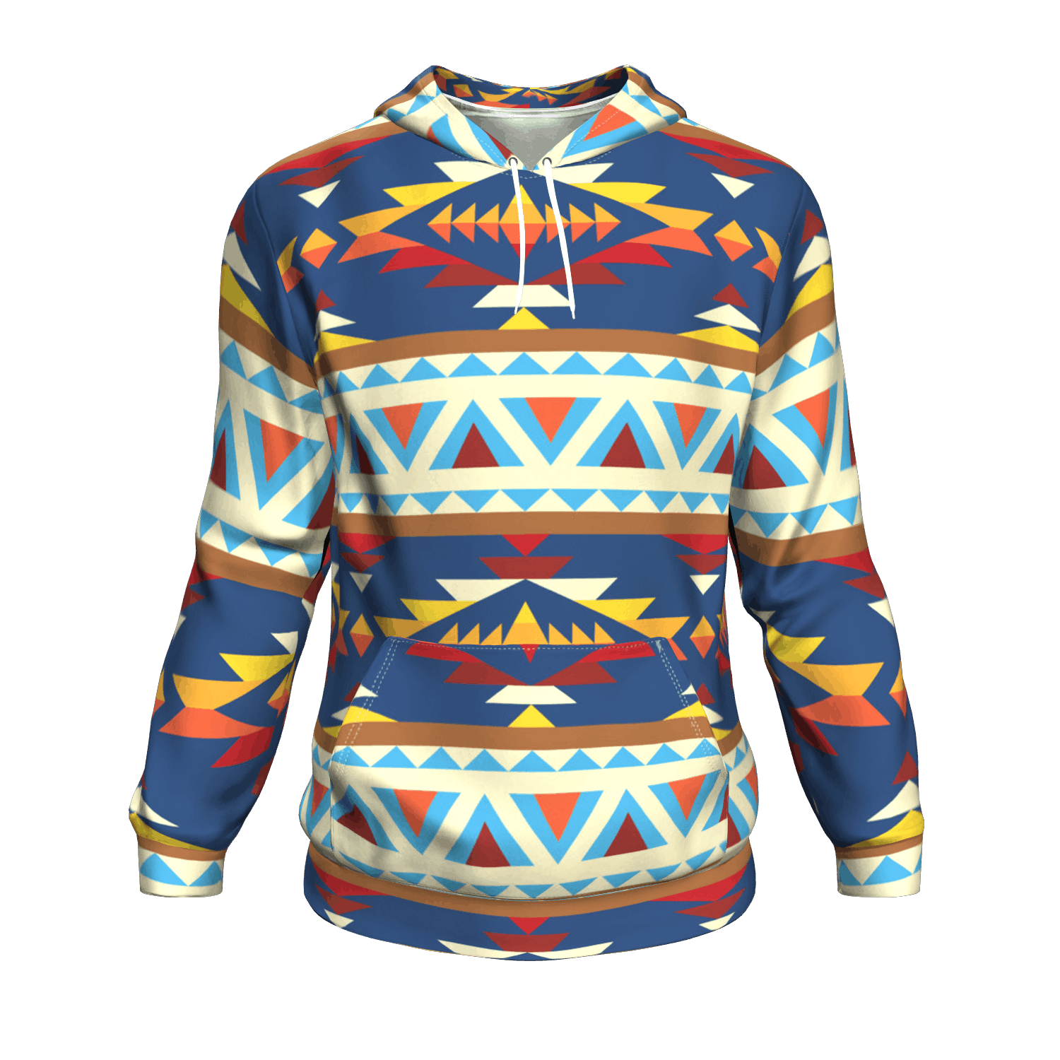 Pattern Geometric 3D Native American Hoodies