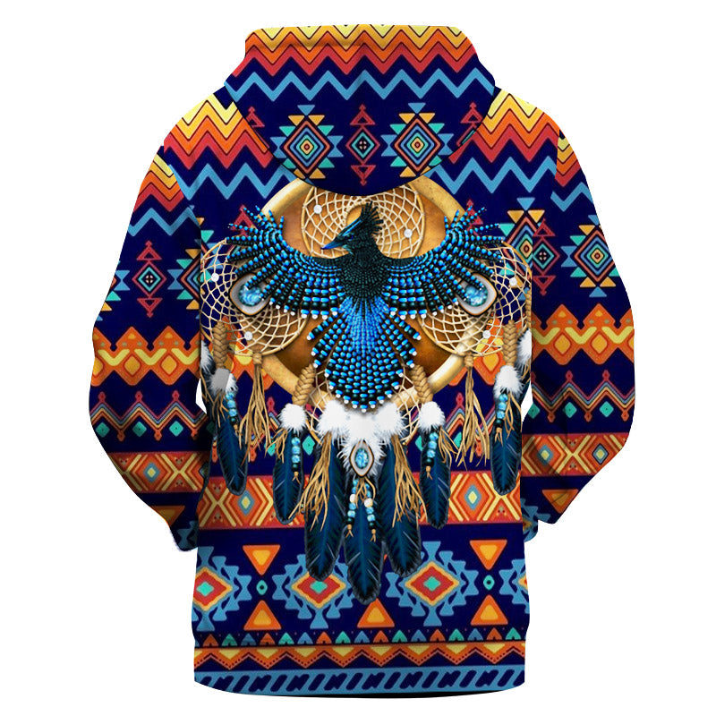 HD1112 Mandala Thunderbird Native American 3D Hoodie