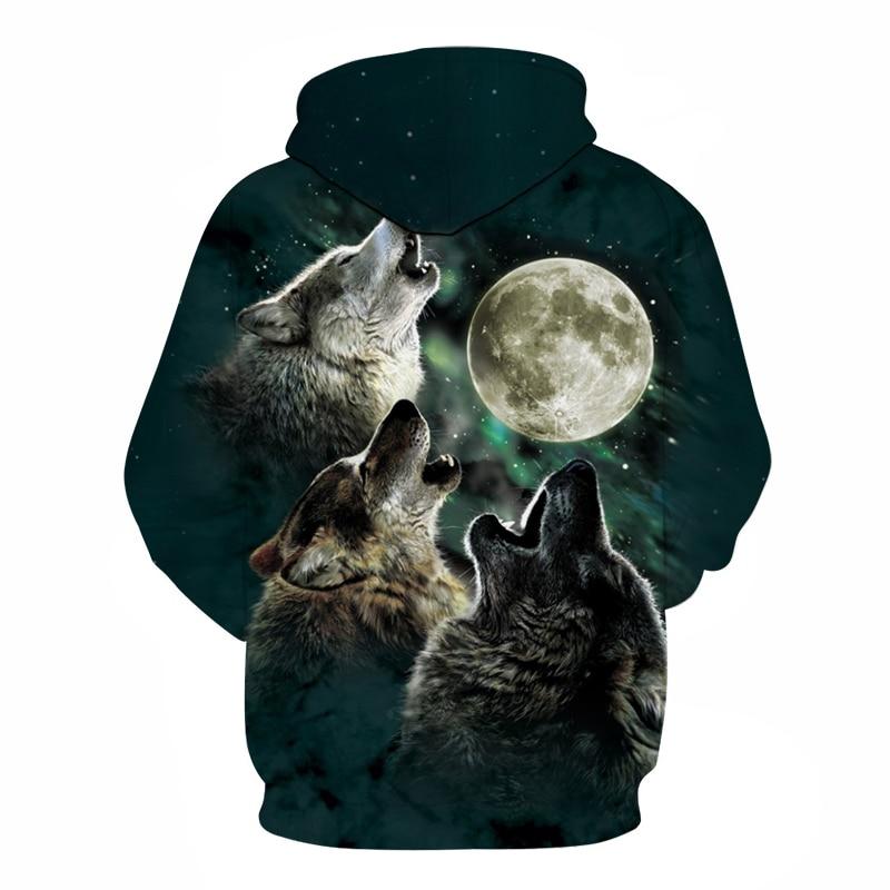 Wolves Moon Green 3D Native American Hoodies