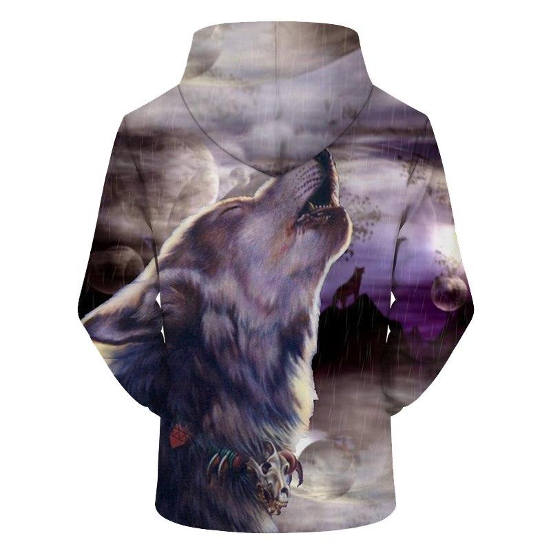 Wolf Raining 3D Native American Hoodies