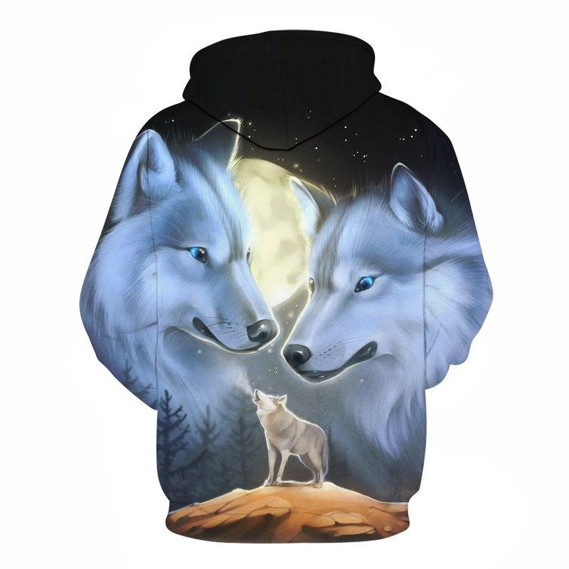 Wolf Moon Top 3D Native American Hoodies