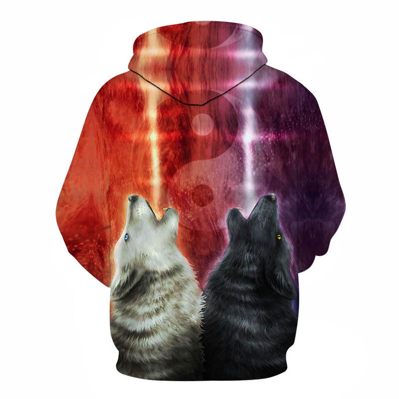 Wolf Lava 3D Native American Hoodies