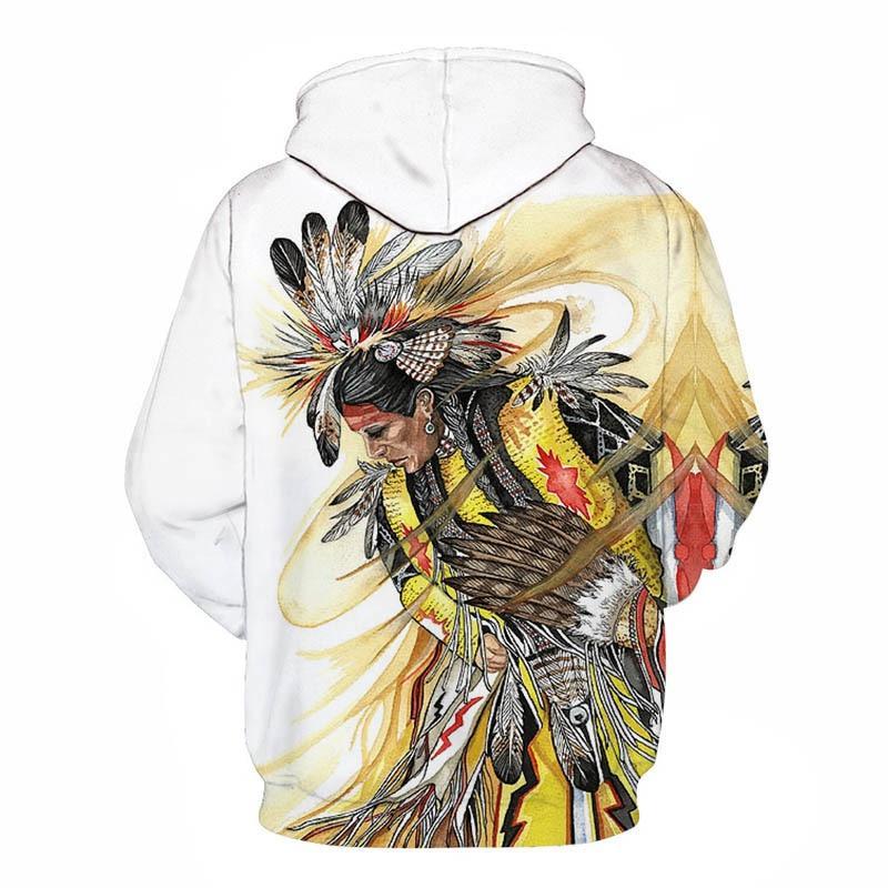Pow Wow Dancer Native American Design 3D Hoodie