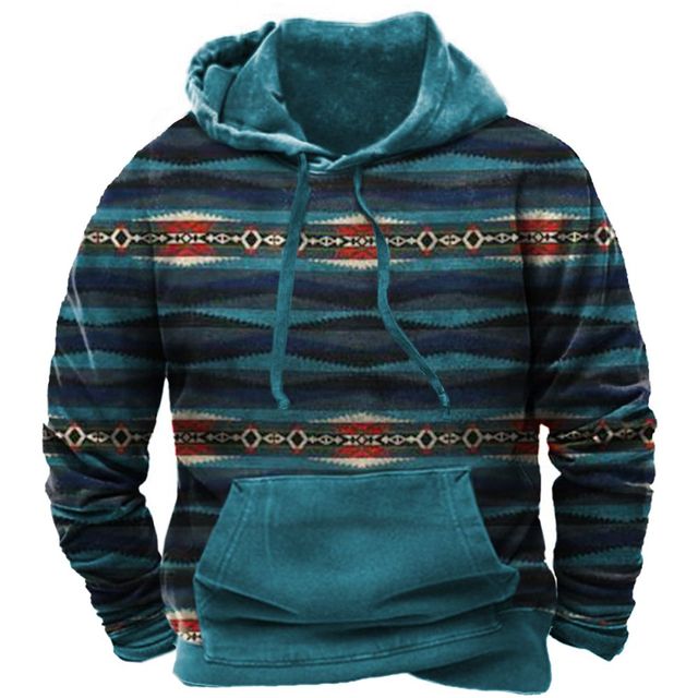 Indian Style Men's Hoodie Hooded Sweatshirt Unisex Harajuku Pullover 2023 New Jacket Oversized Casual Streetwear Tops
