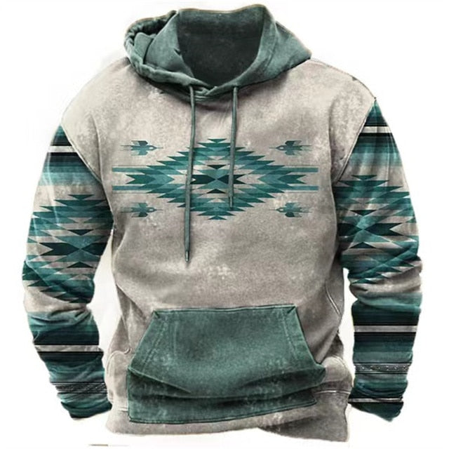 Indian Print Hoodie Unisex Hooded Sweatshirt Male Brand Casual Pullover Tops