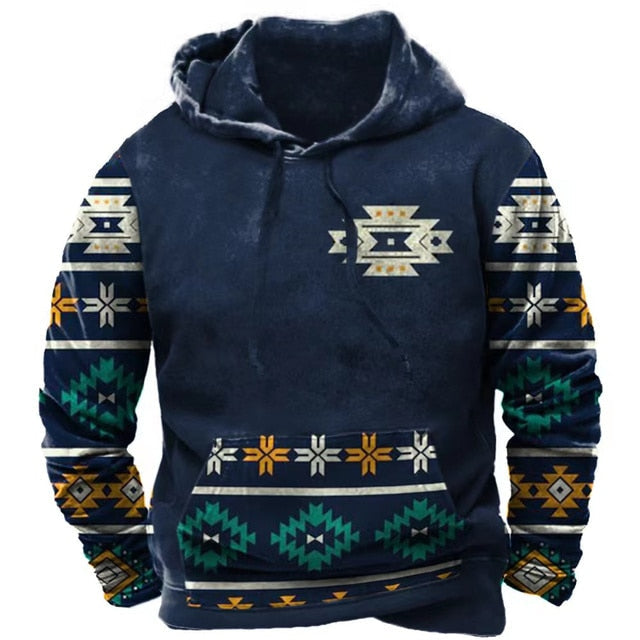 Indian Print Hoodie Unisex Hooded Sweatshirt Male Brand Casual Pullover Tops
