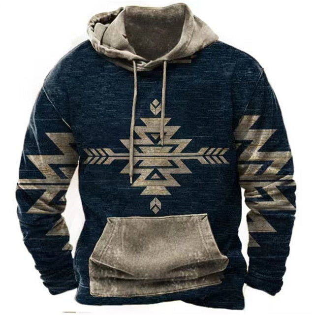 Indian Print Hoodie Unisex Hooded Sweatshirt Male Brand Casual Pullover Tops