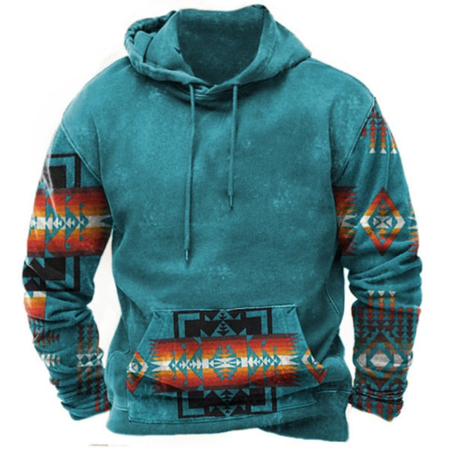 Indian Style Men's Hoodie Hooded Sweatshirt Unisex Harajuku Pullover 2023 New Jacket Oversized Casual Streetwear Tops